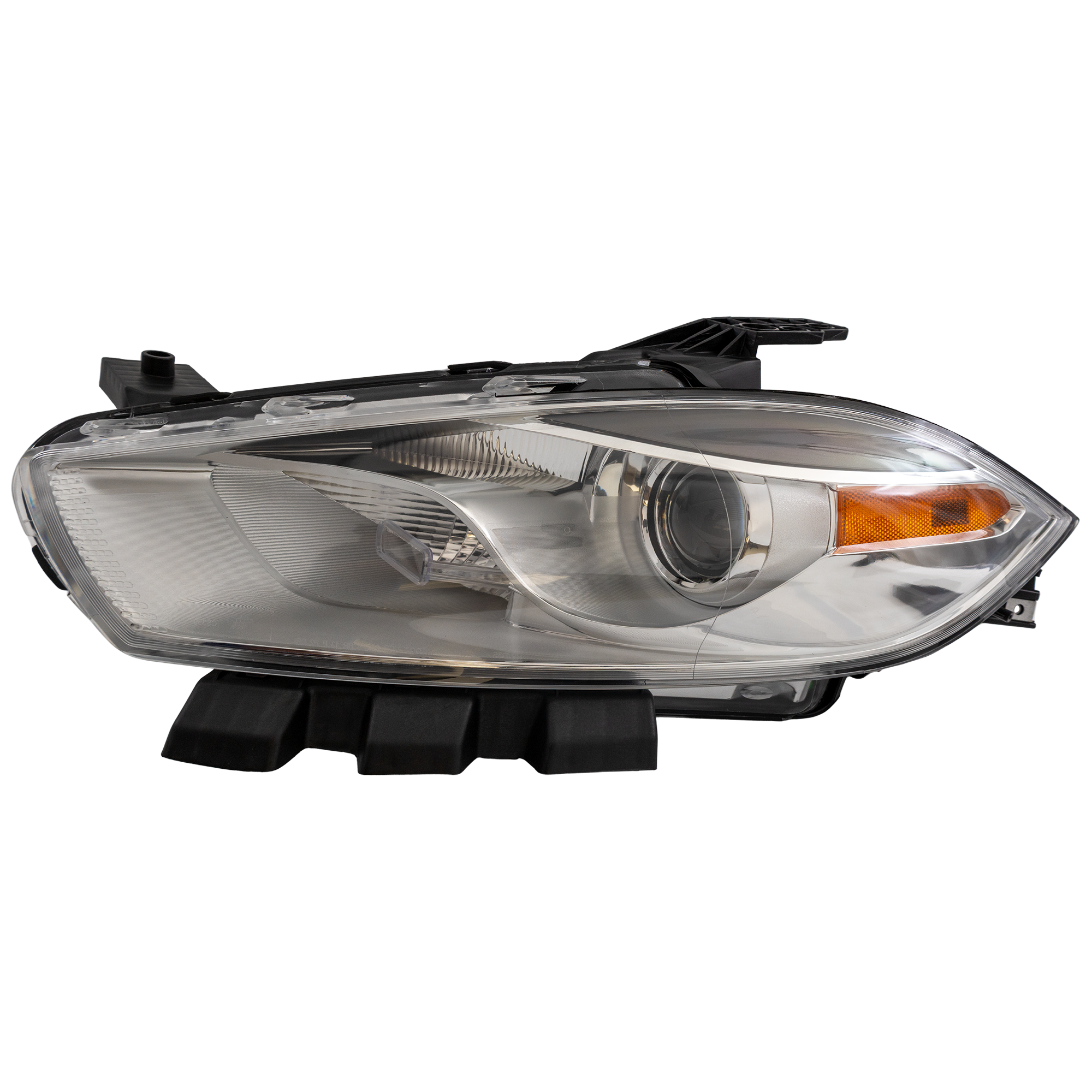AM DART 13-16 HEAD LAMP LH Lens and Housing HID Xenon w o HID Kit Chrome Interior SKU REPD100158 Partslink CH2518144 OEM 68292807AB