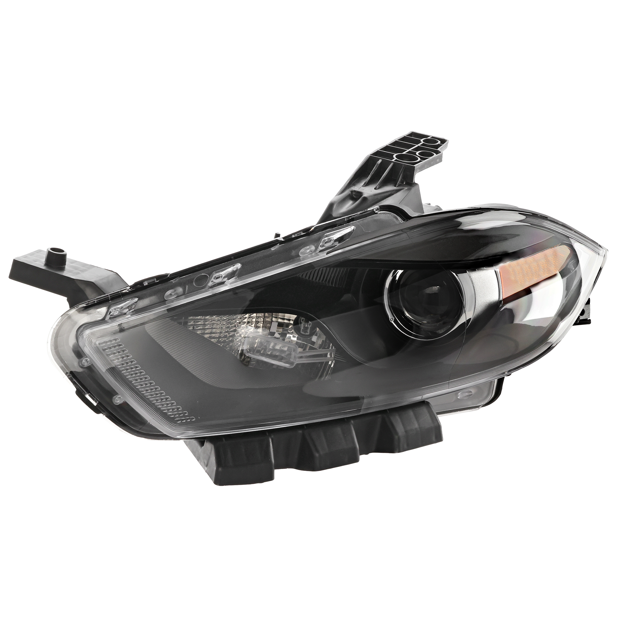 AM DART 13-16 HEAD LAMP LH Lens and Housing HID Xenon w o HID Kit Black Interior SKU REPD100160 Partslink CH2518145 OEM 68292809AB
