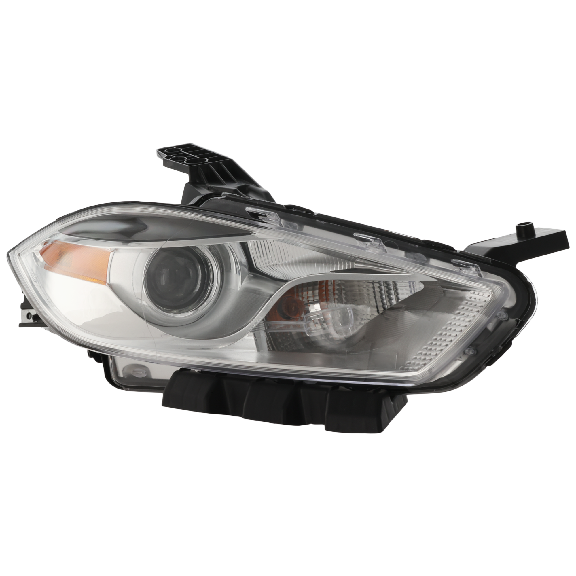 AM DART 13-16 HEAD LAMP RH Assembly Halogen Chrome Interior SKU REPD100161 OEM 68081388AL PFM
