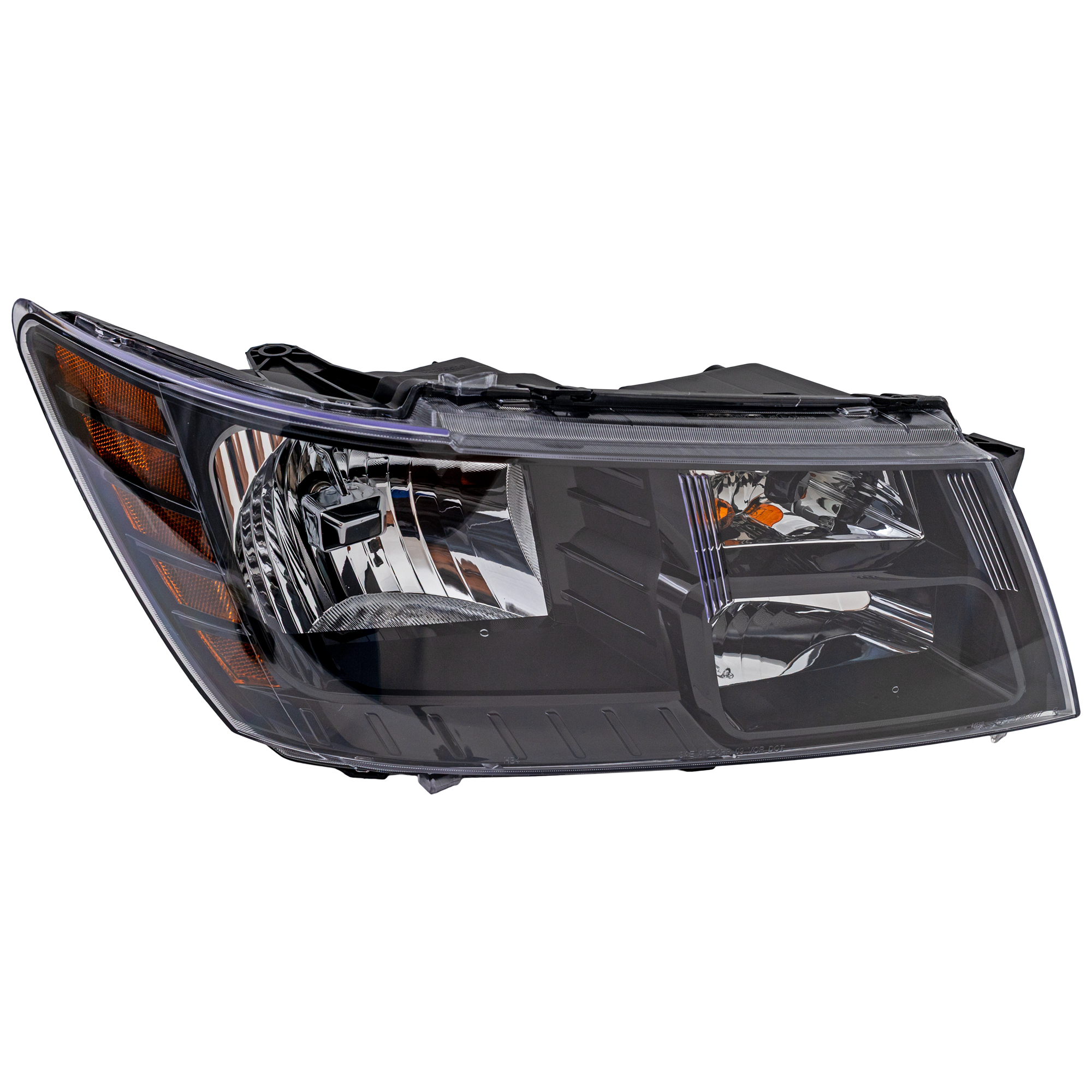 AM JOURNEY 14-20 HEAD LAMP RH Assembly Halogen w Black Trim CAPA SKU REPD100169Q Partslink CH2503265C OEM 68200084AC 68200084AB
