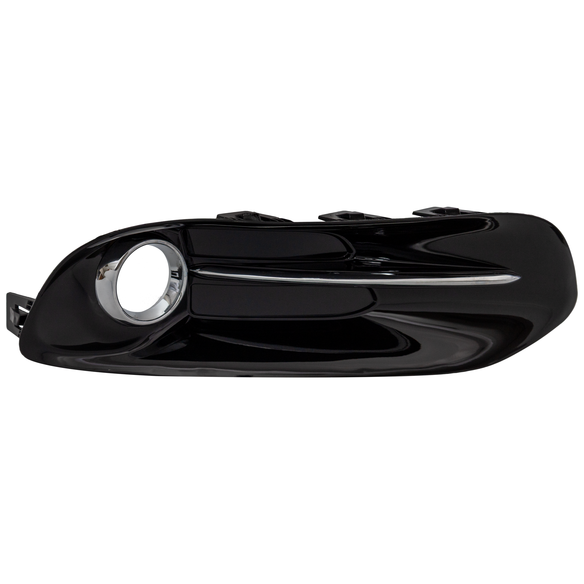 AM DART 13-16 FRONT FOG LAMP MOLDING RH Black w Chrome Trim CAPA SKU REPD108003Q Partslink CH1039140C OEM 68163974AB