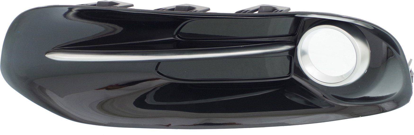 AM DART 13-16 FRONT FOG LAMP MOLDING LH Black w Chrome Trim SKU REPD108004 Partslink CH1038140 OEM 68163975AB
