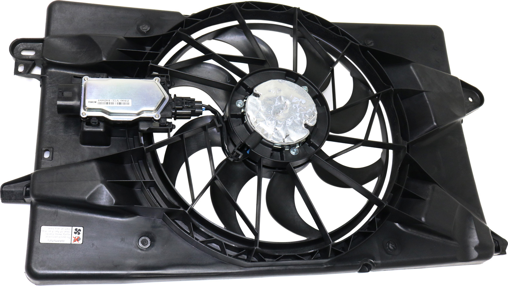 AM DART 13-13 RADIATOR FAN ASSEMBLY Single Fan to 6-4-12 w Control module SKU REPD160917 Partslink CH3115176 OEM 55111482AC 68189127AA