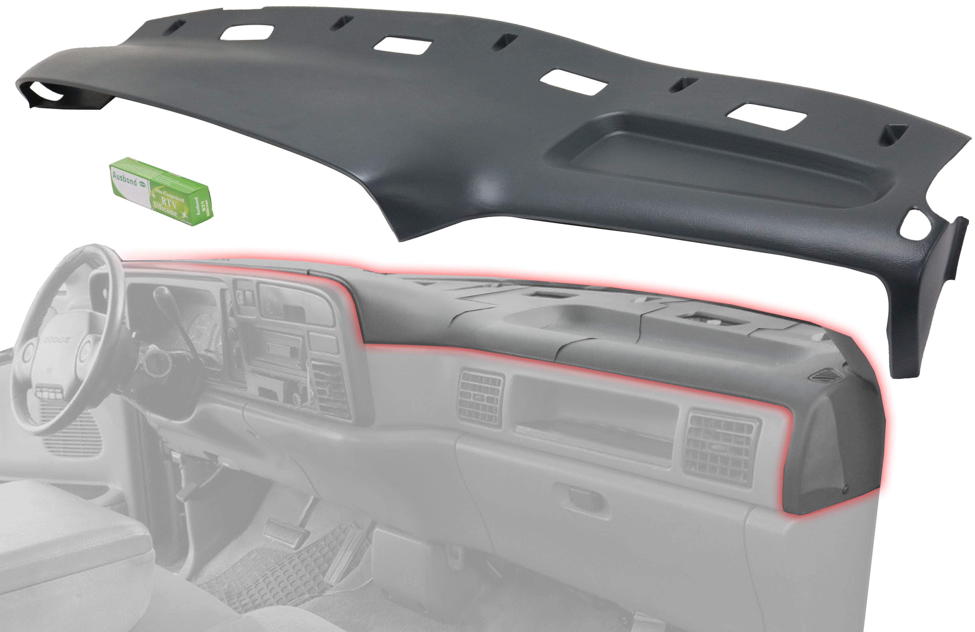 AM DODGE FULL SIZE P U 94-97 DASH COVER Presidio Gray SKU REPD401106