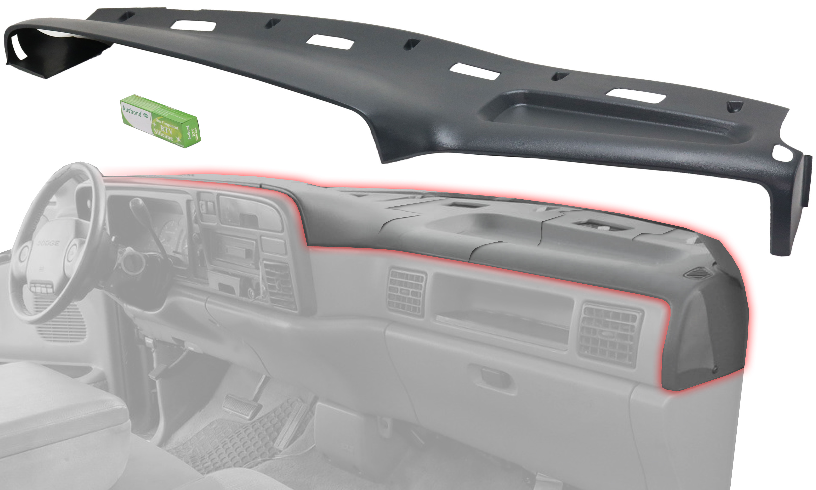 AM DODGE FULL SIZE P U 94-97 DASH COVER Graphite Gray SKU REPD401107
