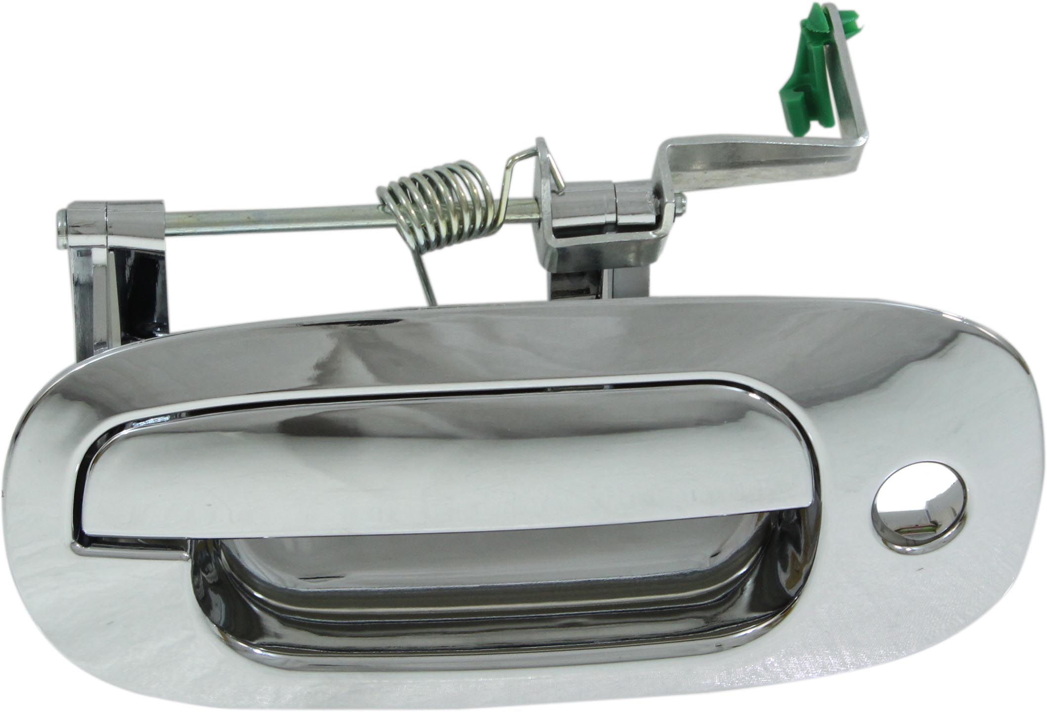 AM DURANGO 98-01 FRONT EXTERIOR DOOR HANDLE LH All Chrome w Keyhole SKU REPD462186 OEM 55257435AC PFM