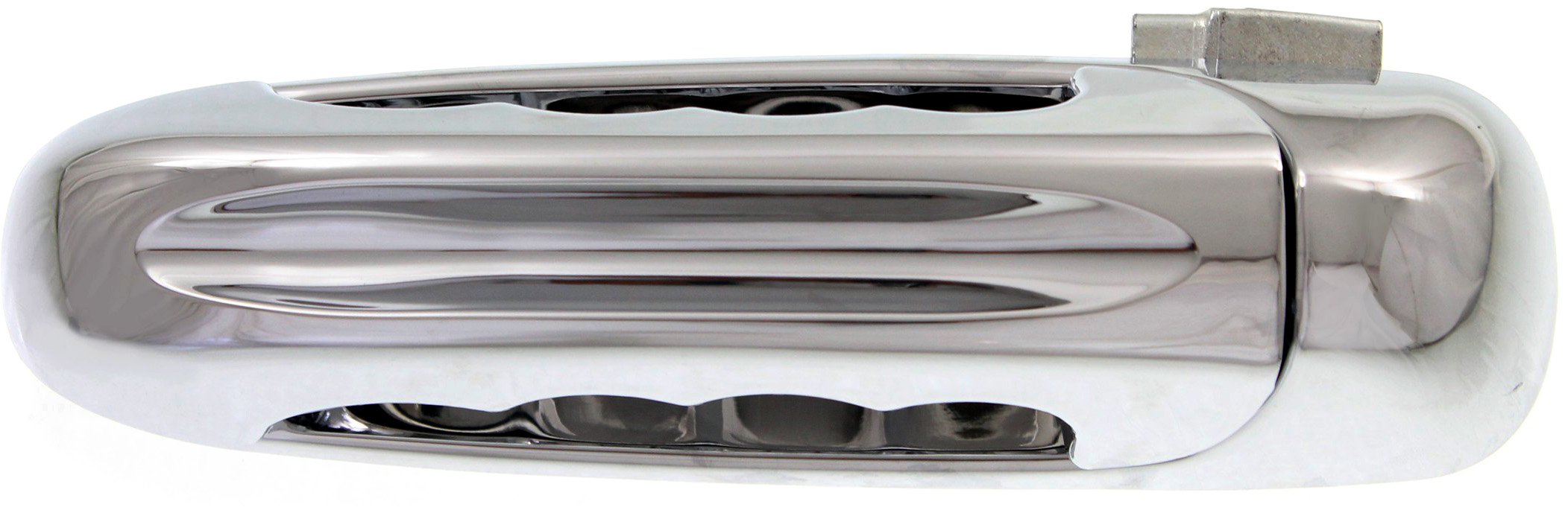 AM DODGE FULL SIZE P U 1500-02-08-2500-3500-03-09 REAR EXTERIOR DOOR HANDLE LH Chrme w o Hole w Slash Desgn Lvr SKU REPD491342 OEM Performance