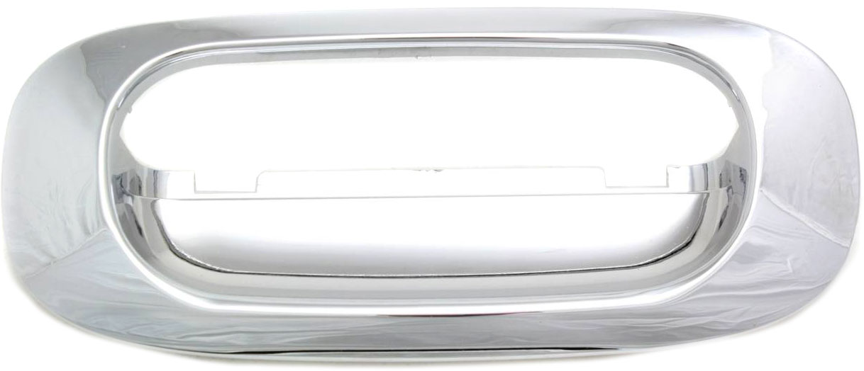 AM DAKOTA 97-11 RAIDER 06-09 TAILGATE HANDLE BEZEL All Chrome w o Keyhole Plastic SKU REPD580705C
