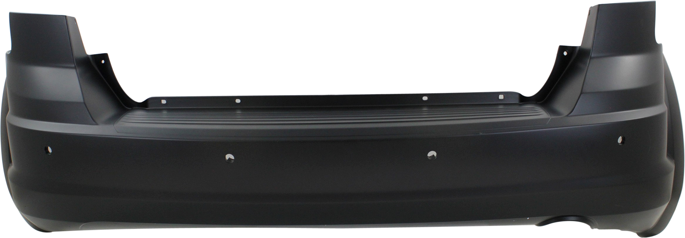 AM JOURNEY 11-20 REAR BUMPER COVER Primed w o Fascia w Parking Aid Sensor Holes w Single Exhaust Hole SKU REPD760139P Partslink CH1100972 OEM 1SU15TZZAG