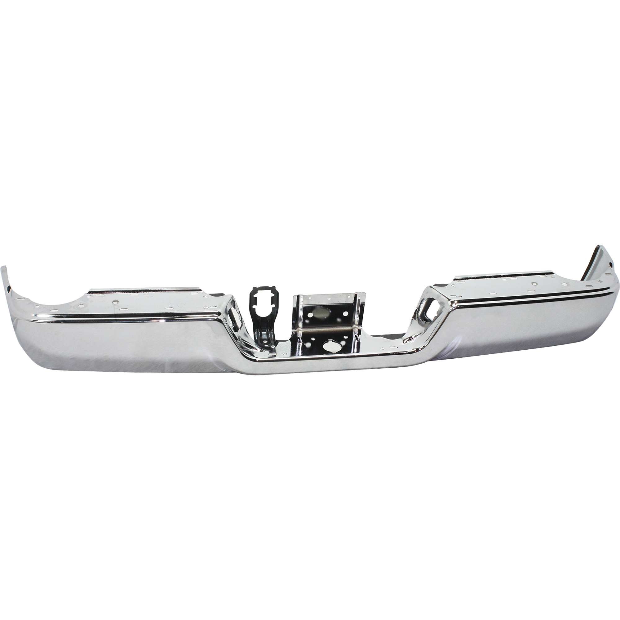 AM RAM 1500-09-18 RAM 2500-3500-10-12 STEP BUMPER FACE BAR ONLY w o Pad w Pad Provision w o Mounting Bracket Chr 09-12 w o Parking Aid Sensor Holes w o Dual Exhaust Holes 13-22 w Single Ex SKU REPD823713 Partslink CH1102367 OEM 68049781AB