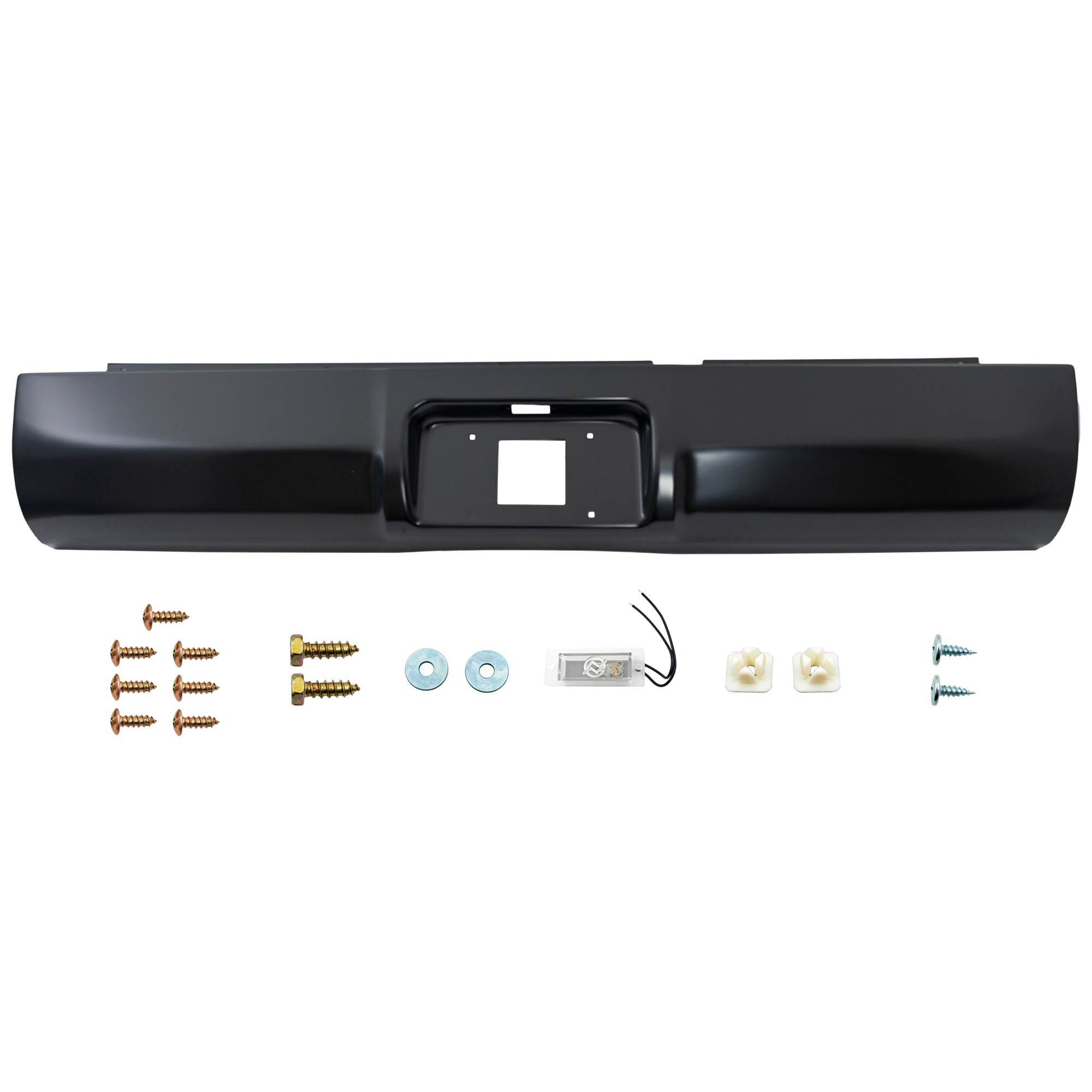 AM RAM 1500-94-01 RAM2500-3500-94-02 REAR ROLL PAN w License Plate Part and Light Kit SKU REPD825503
