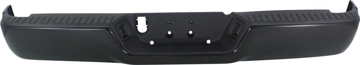 AM RAM 1500-09-18 RAM 2500-3500-10-18 STEP BUMPER FACE BAR AND PAD w Pad Provision w o Mounting Bracket Painted 09-12 w o Parking Aid Sensor Holes w o Dual Exhaust Holes Type 2-13-23 w Sin SKU REPD825602 Partslink CH1103120 OEM 68049746AB PFM 68049746AA PFM