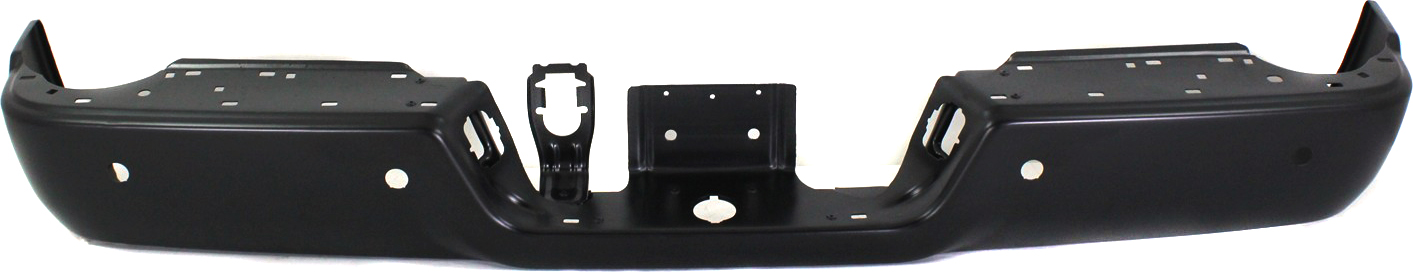 AM RAM 1500-09-18 RAM 2500-3500-10-12 STEP BUMPER FACE BAR ONLY w o Pad w Pad Provision w o Mounting Bracket Painted 09-12 w Parking Aid Sensor Holes w o Dual Exhaust Holes 13-23 w Single SKU REPD825607 Partslink CH1102368 OEM 68049864AB