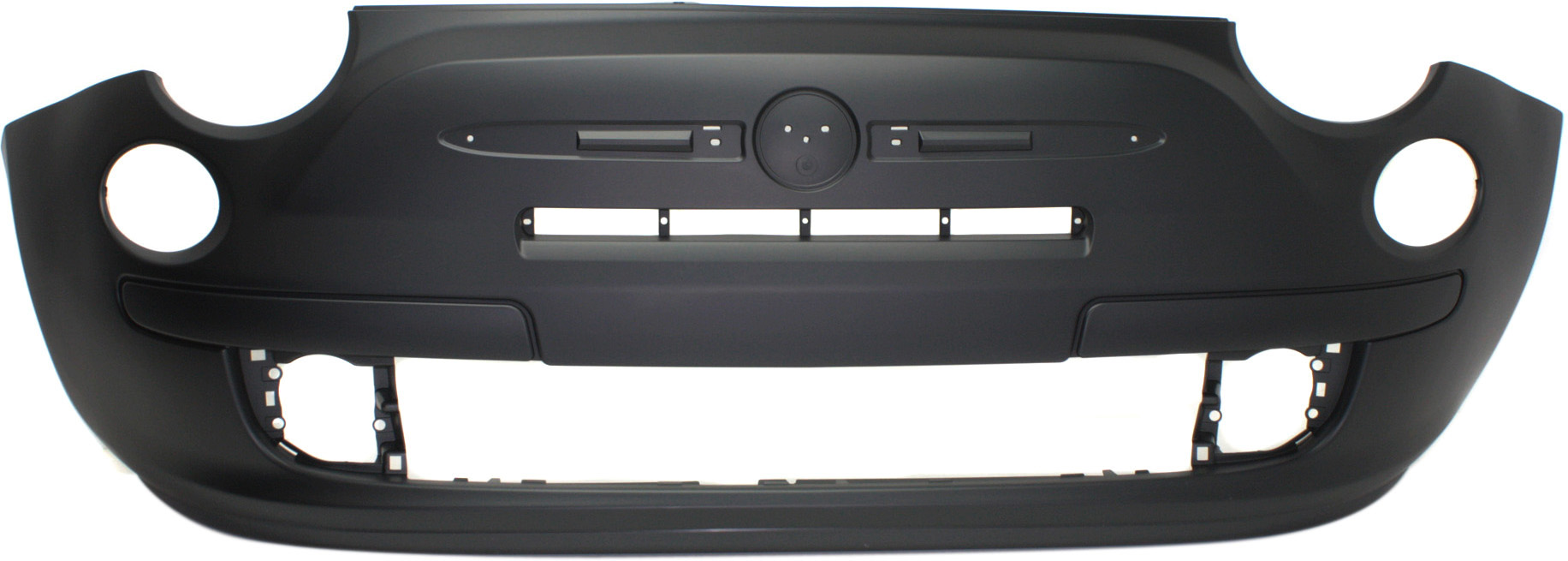 AM FIAT 500-12-17 FRONT BUMPER COVER Primed w FL Holes w o Bmper Applique Holes Pop Model SKU REPF010392P Partslink FI1000100 OEM 1RZ45TZZAB