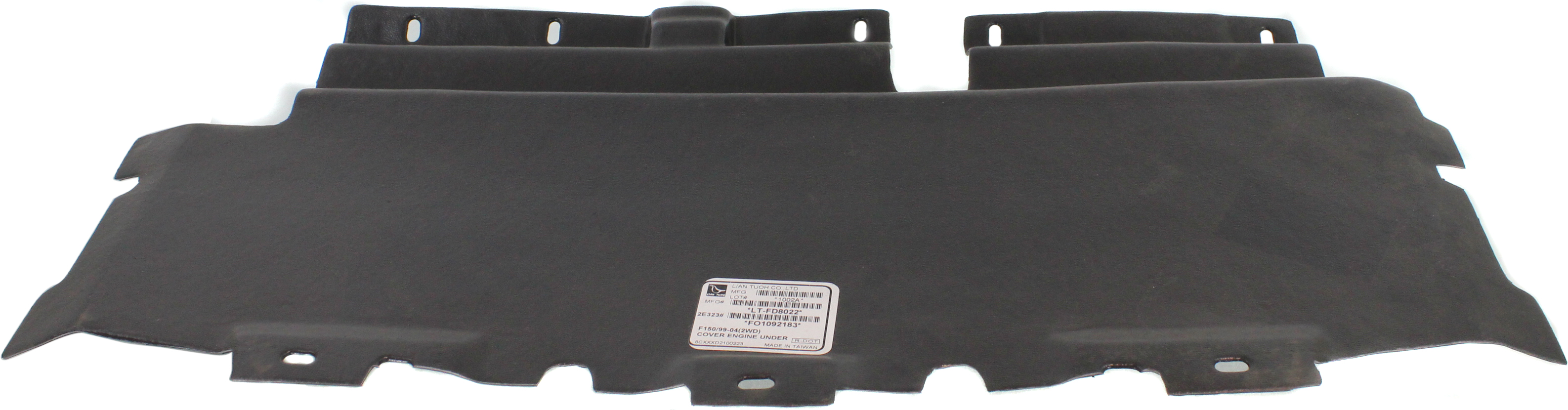 AM F SERIES 99-04 ENGINE SPLASH SHIELD Under Cover Air Deflector Lower 2WD w o Lightning Model SKU REPF017510 Partslink FO1092183 OEM XL3Z8327AA