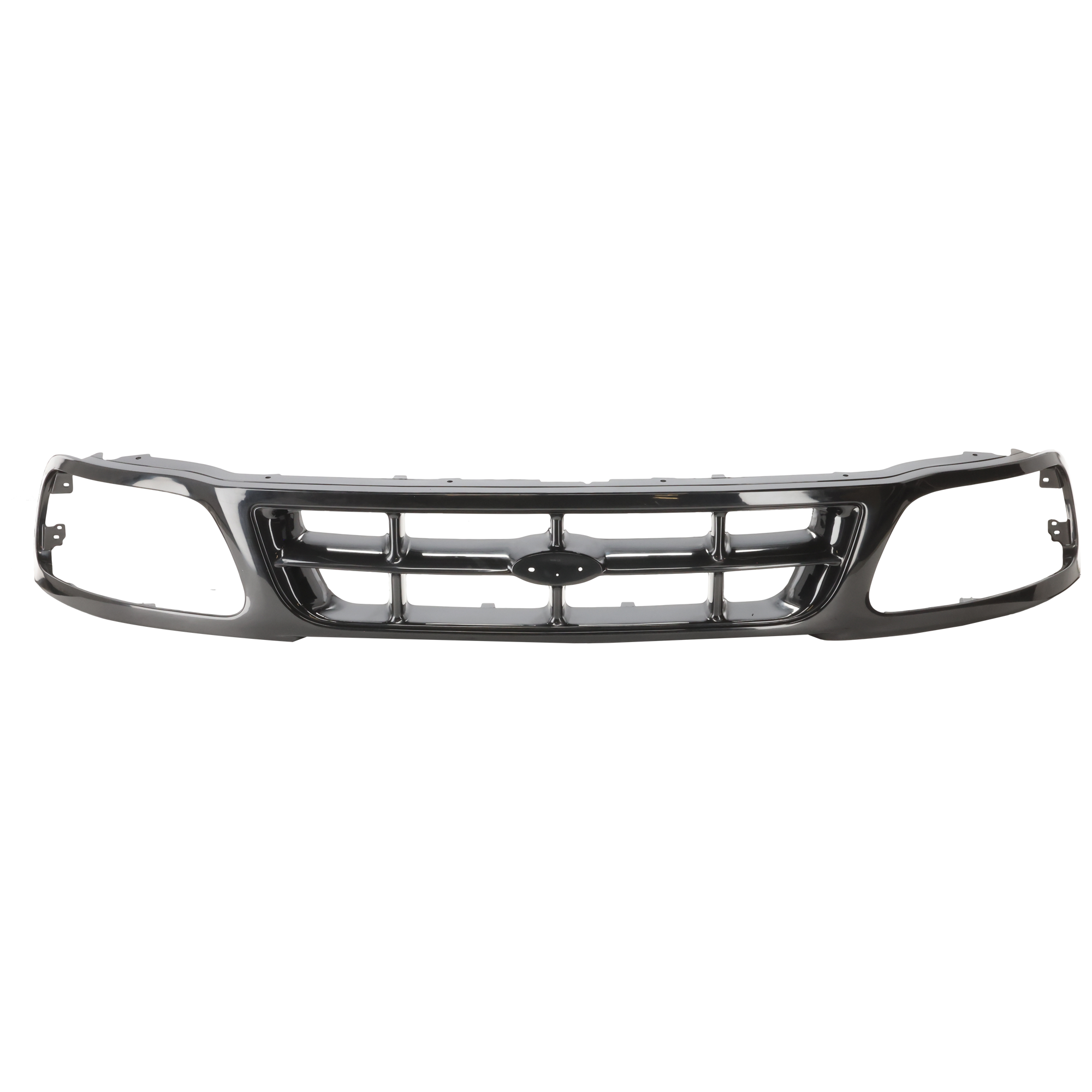 AM F 150-97-98 GRILLE Cross Bar Black Shell and Insert 2WD SKU REPF070158 Partslink FO1200319 OEM 1L3Z8200ACA