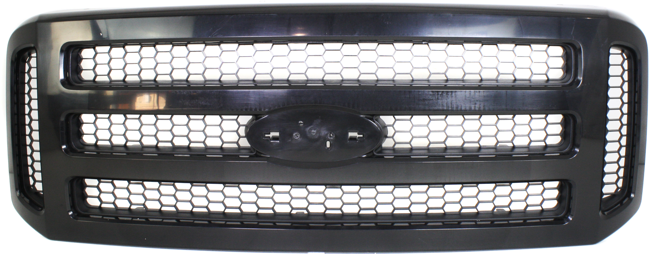 AM F SERIES SUPER DUTY 05-07 GRILLE Honeycomb Insert Paintable Shell w Gray Insert SKU REPF070162 Partslink FO1200472 OEM 5C3Z8200CAA