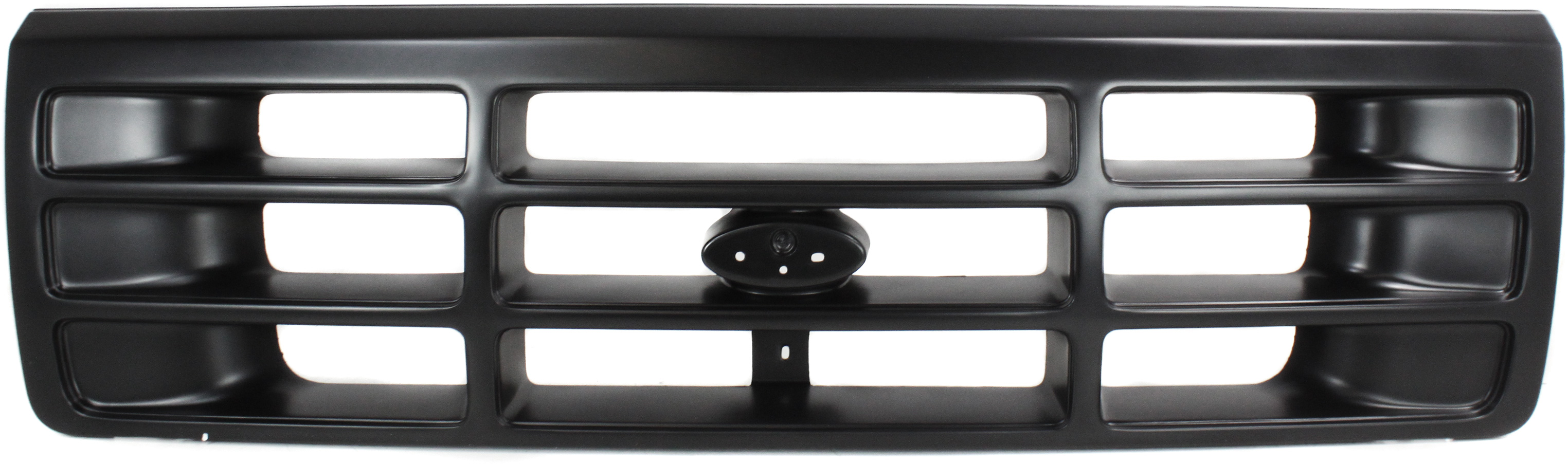 AM F SERIES 92-97 GRILLE Painted Black Shell and Insert SKU REPF070173 Partslink FO1200172 OEM F6TZ8200AAA