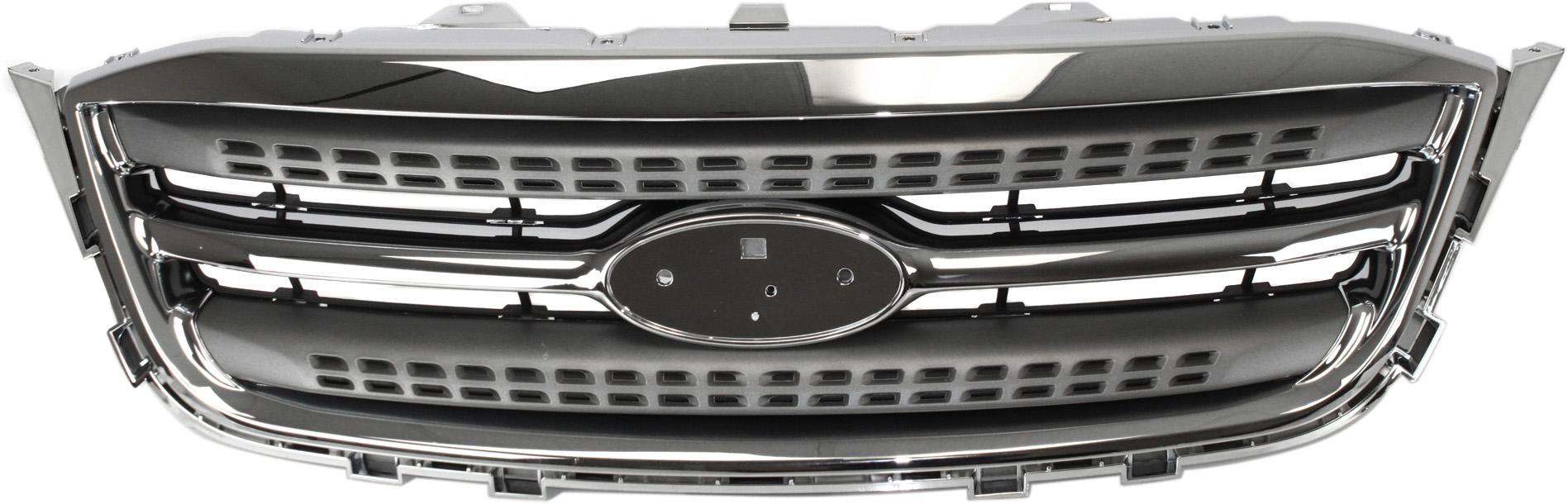 AM TAURUS 10-12 GRILLE Chrome Shell with Gray Insert Limited SE SEL Models SKU REPF070179 Partslink FO1200525 OEM AG1Z8200AC