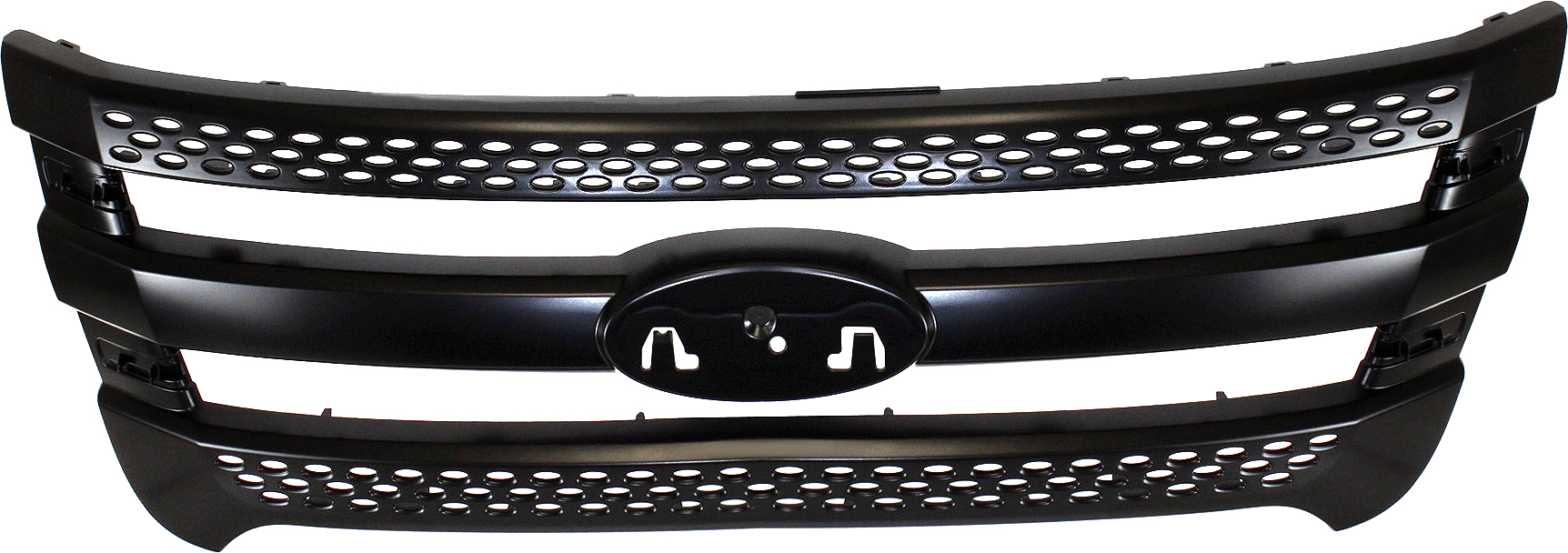 AM EXPLORER 11-15 EXPLORER POLICE 13-15 GRILLE Plastic Painted Black Shell and Insert Police 3.7L Eng CAPA SKU REPF070199PQ Partslink FO1200533C OEM BB5Z8200CA