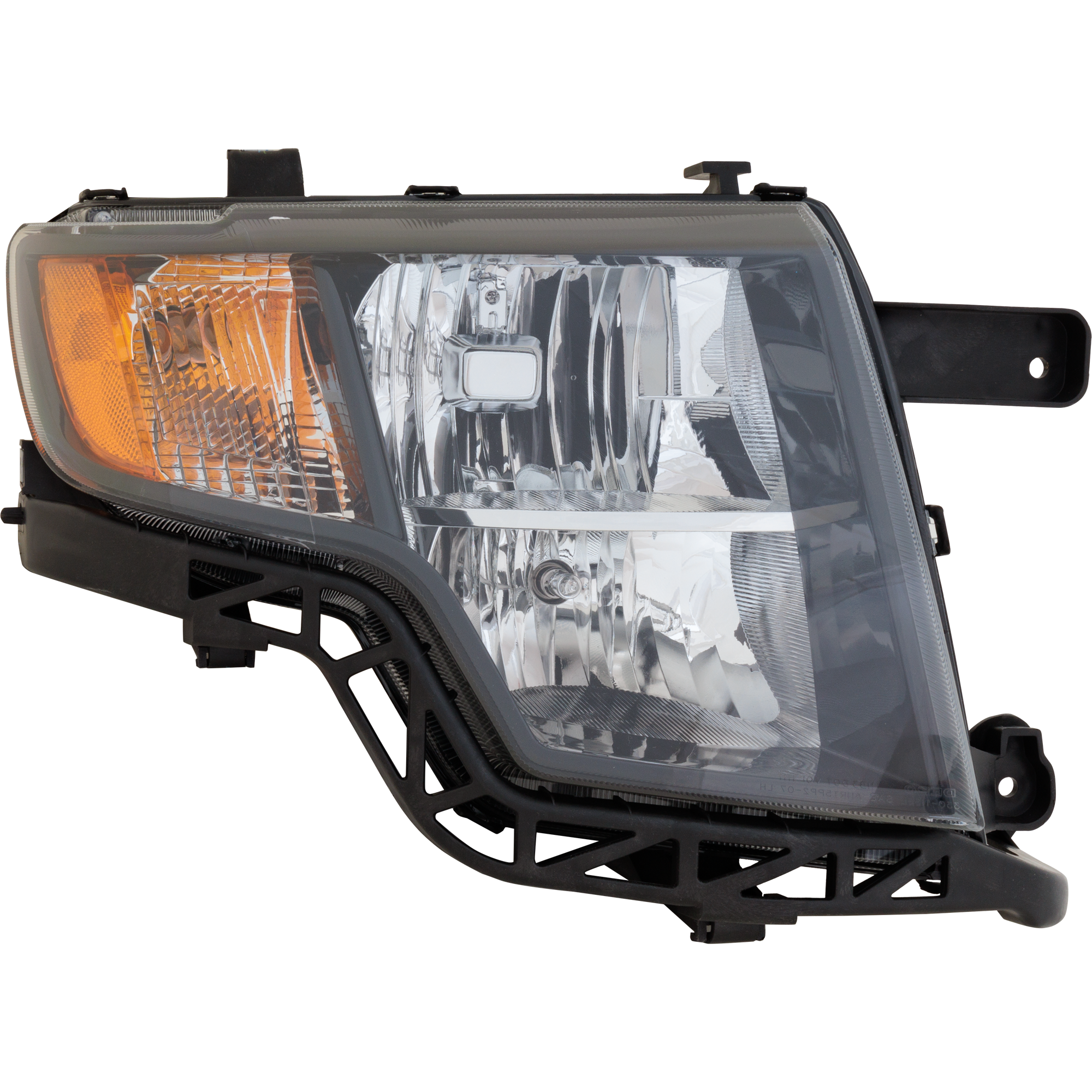 AM EDGE 09-10 HEAD LAMP RH Assembly Halogen Black Interior Sport Model CAPA SKU REPF100107Q Partslink FO2503271C OEM 9T4Z13008C