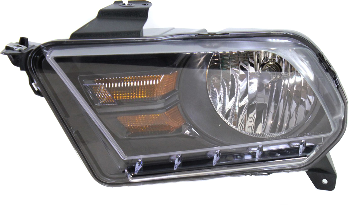 AM MUSTANG 10-14 HEAD LAMP LH Assembly Halogen GT Boss 302 Model CAPA SKU REPF100112Q Partslink FO2502276C OEM AR3Z13008D