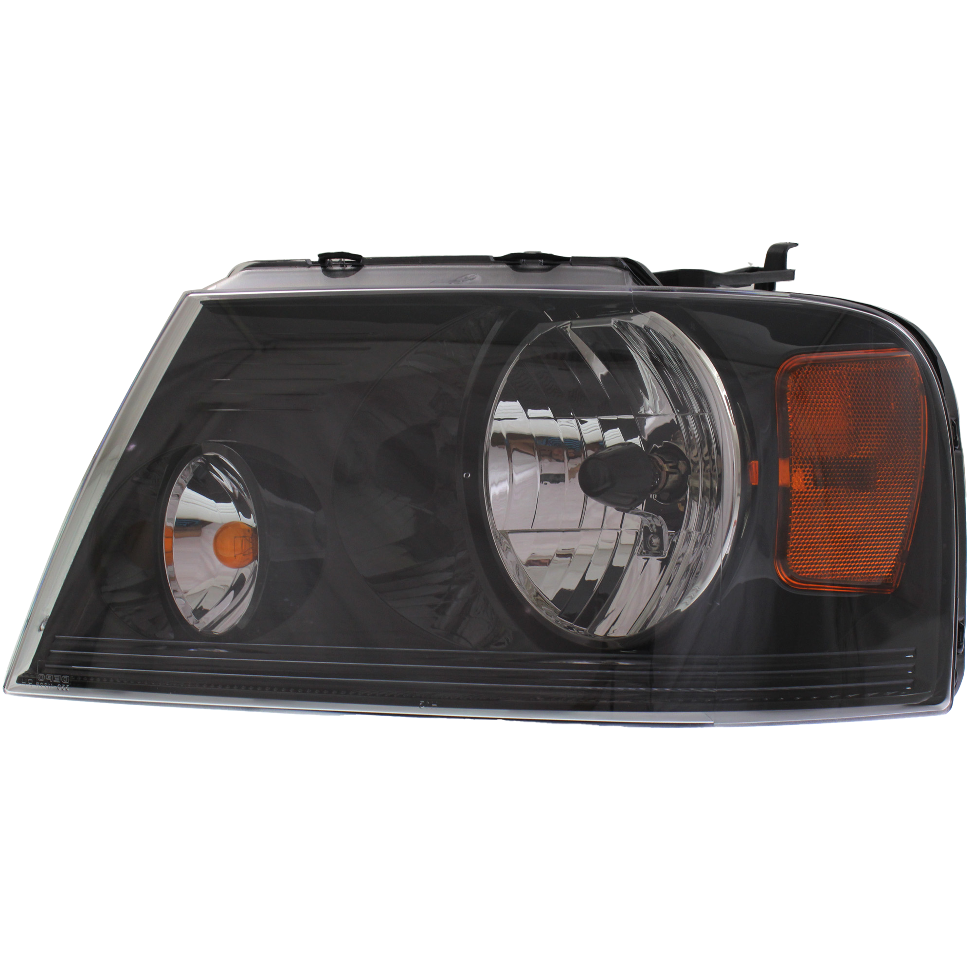 AM F 150-06-08 HEAD LAMP LH Assembly Halogen Blacked Out Harley Davidson Model CAPA SKU REPF100128Q Partslink FO2502247C OEM 7L3Z13008HA