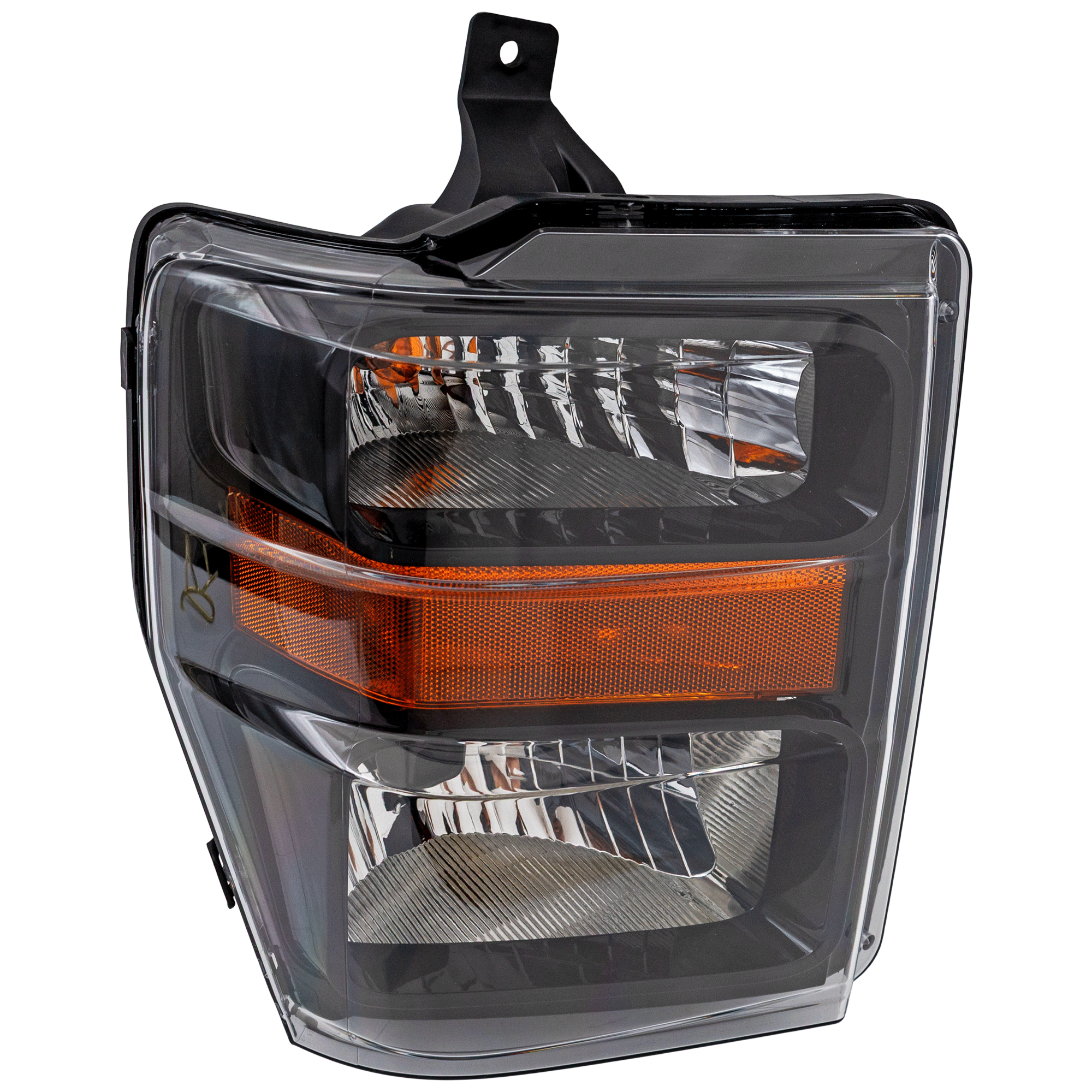 AM F SERIES SUPER DUTY 08-10 HEAD LAMP RH Assembly Halogen Halogen Harley Davidson Model Smoked Lens Aero Style CAPA SKU REPF100133Q Partslink FO2503285C OEM 8C3Z13008A