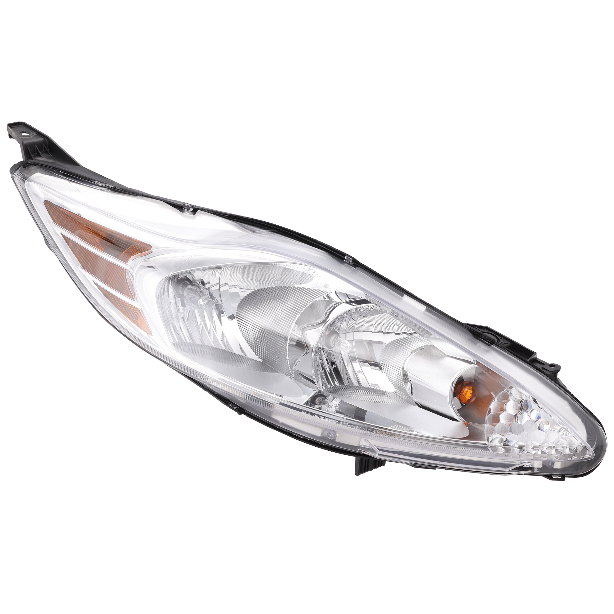 AM FIESTA 11-13 HEAD LAMP RH Assembly Halogen SE Model w o Appearance Package Hatchback Sedan CAPA SKU REPF100179Q Partslink FO2503295C OEM BE8Z13008A