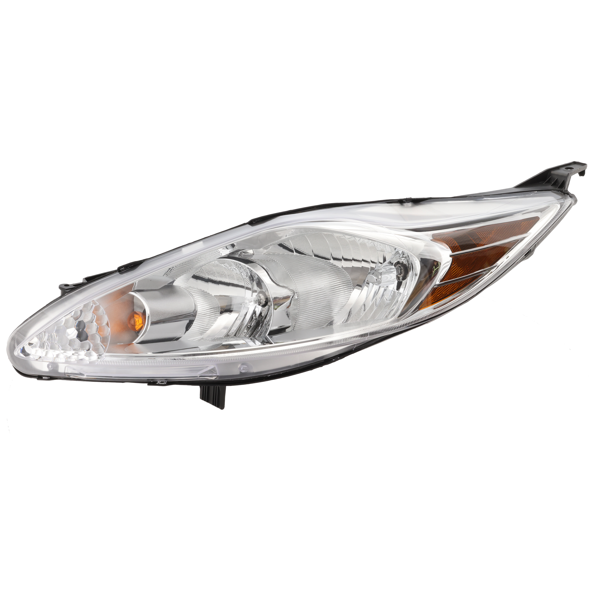 AM FIESTA 11-13 HEAD LAMP LH Assembly Halogen SE Model w o Appearance Package Hatchback Sedan CAPA SKU REPF100180Q Partslink FO2502295C OEM BE8Z13008B
