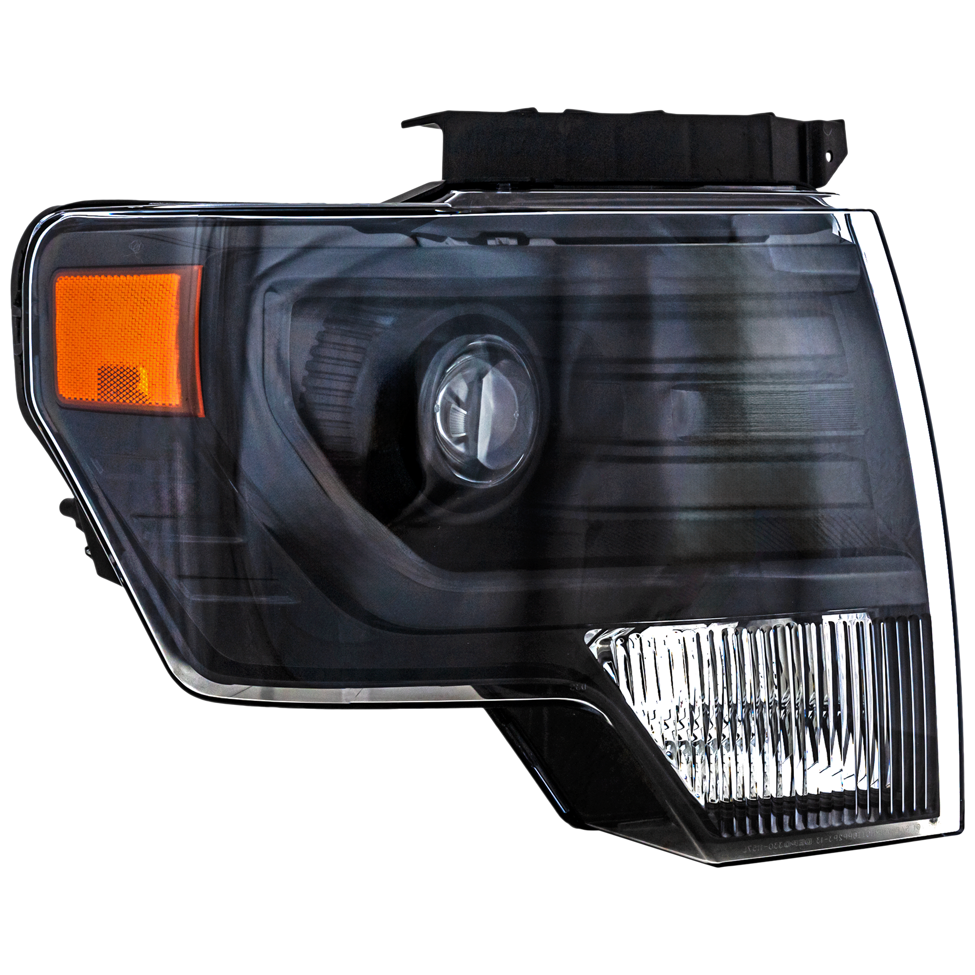 AM F 150-13-14 HEAD LAMP RH Lens and Housing HID Xenon w o HID Kit Black Interior CAPA SKU REPF100191Q Partslink FO2519121C OEM DL3Z13008DB