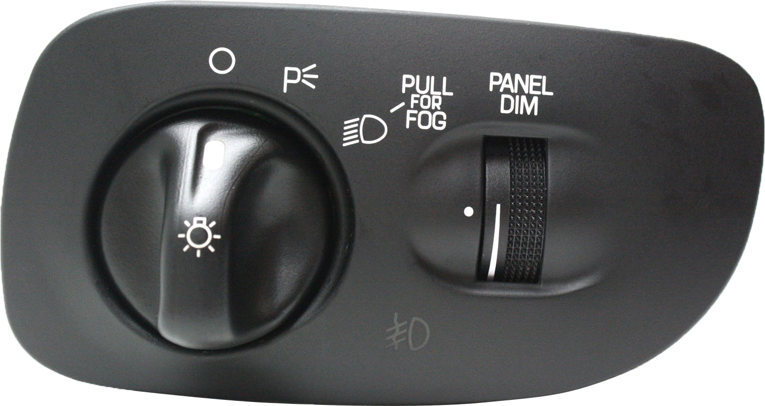 AM EXPEDITION 97-98 HEAD LAMP SWITCH w Fog Conventional Headlight and Panel Dim Controls SKU REPF108908 OEM F65Z11654AAB F85Z11654BAA