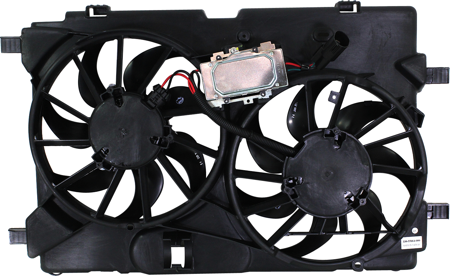 AM FUSION 10-12 RADIATOR FAN ASSEMBLY Dual Fan 3.5L w Control module SKU REPF160921 Partslink FO3115181 OEM 9E5Z8C607C