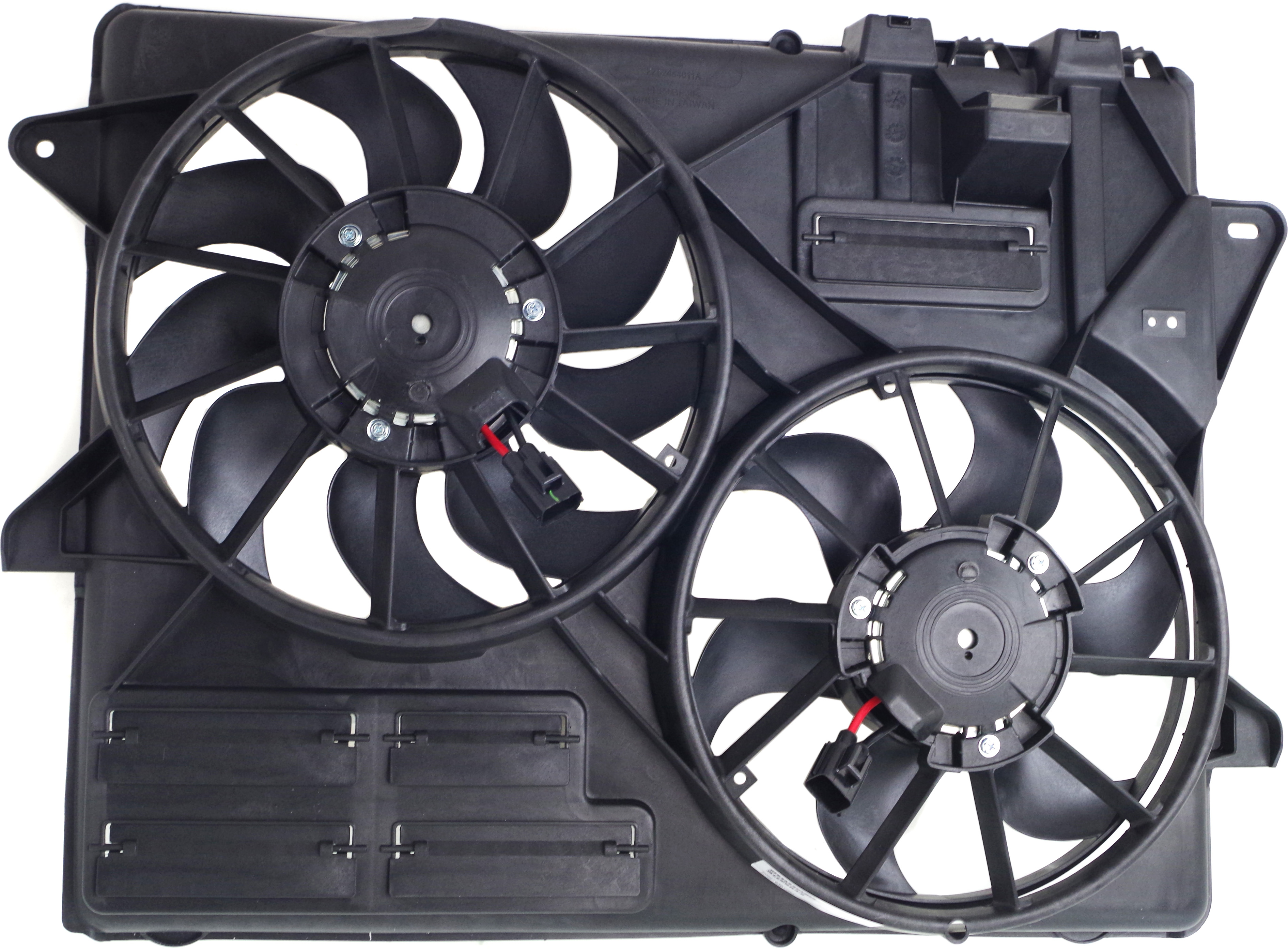 AM MUSTANG 15-22 RADIATOR FAN ASSEMBLY Dual Fan 3.7L 5.0L Eng. 16-22 Shelby Models SKU REPF160934 Partslink FO3115205 OEM FR3Z8C607A