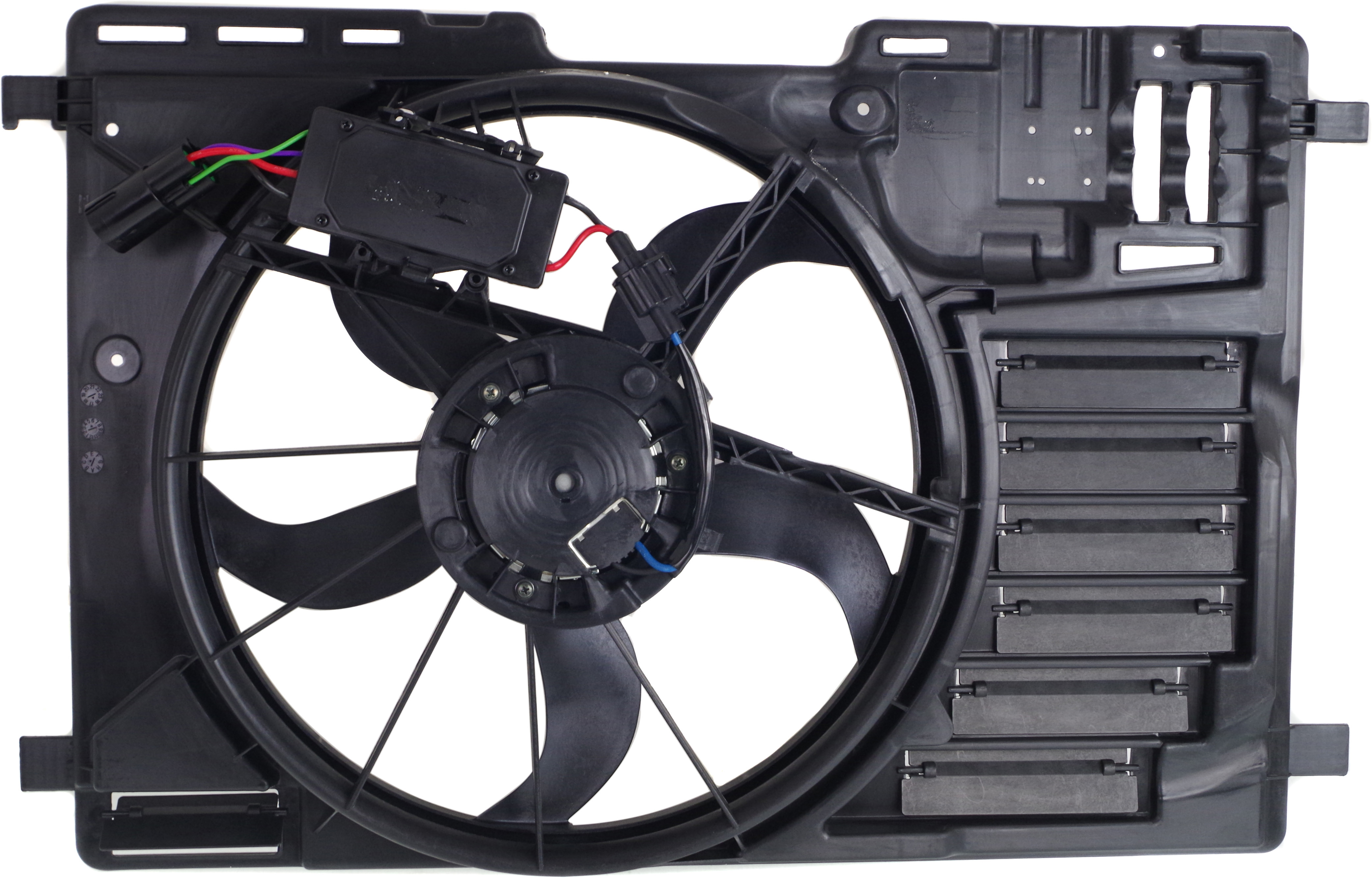 AM ESCAPE 13-19 TRANSIT CONNECT 14-18 RADIATOR FAN ASSEMBLY Single Fan 1.6L 2.5L w Control module SKU REPF160936 Partslink FO3115195 OEM CV6Z8C607Q