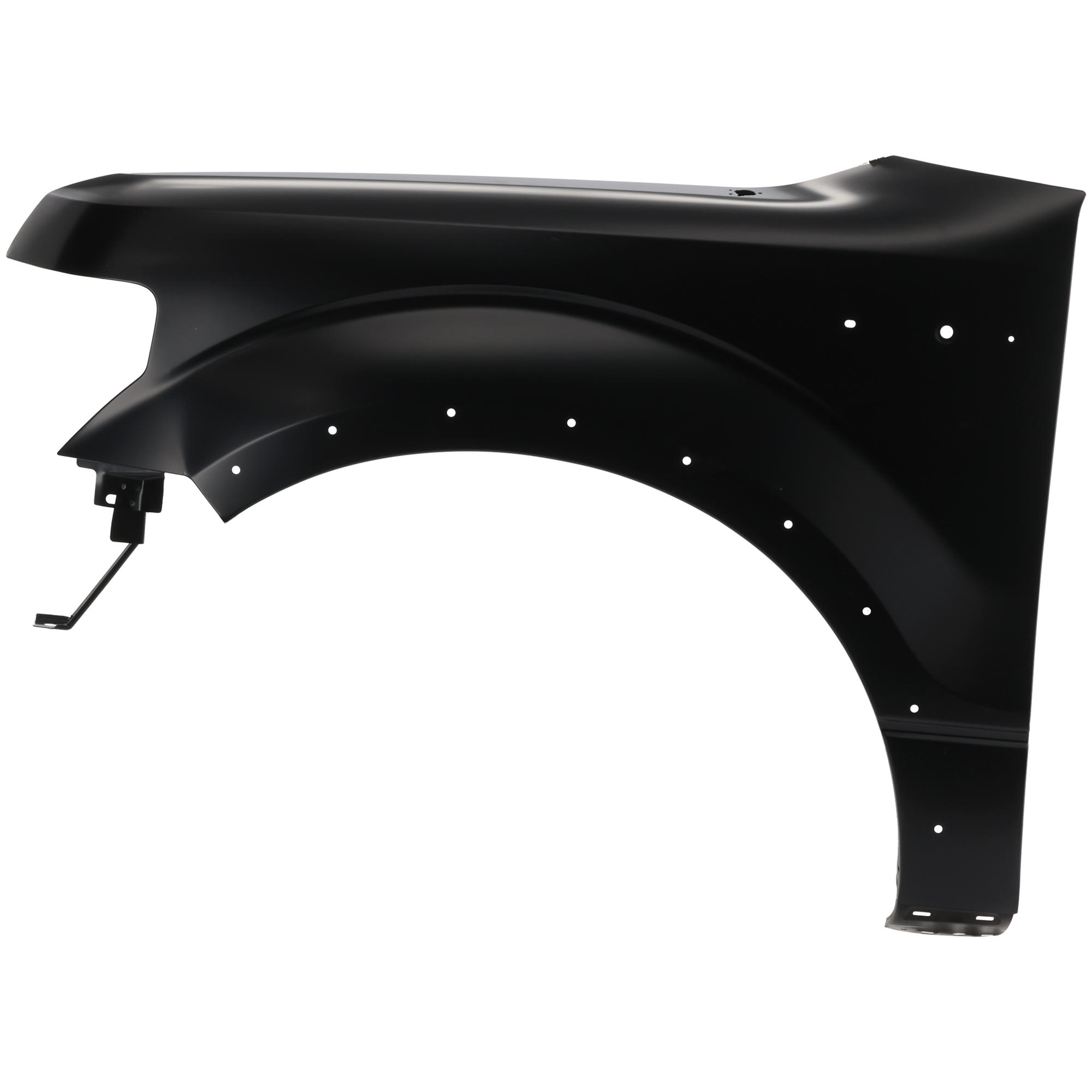 AM F 150-09-14 FRONT FENDER LH Primed w Wheel Opening Molding Holes CAPA SKU REPF220112Q Partslink FO1240273C OEM BL3Z16006B
