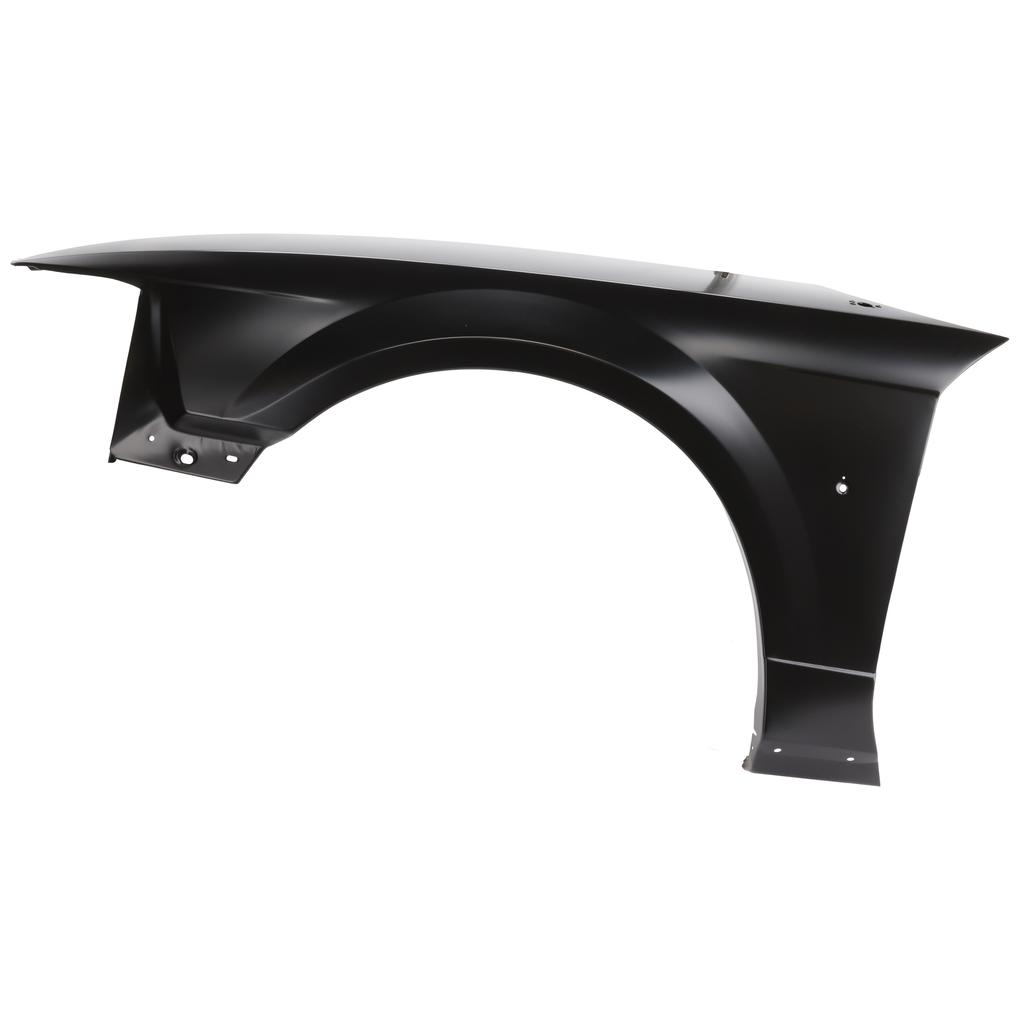 AM MUSTANG 10-14 FRONT FENDER RH Primed w Wheel Opening Molding Holes SKU REPF220113 Partslink FO1241282 OEM AR3Z16005B