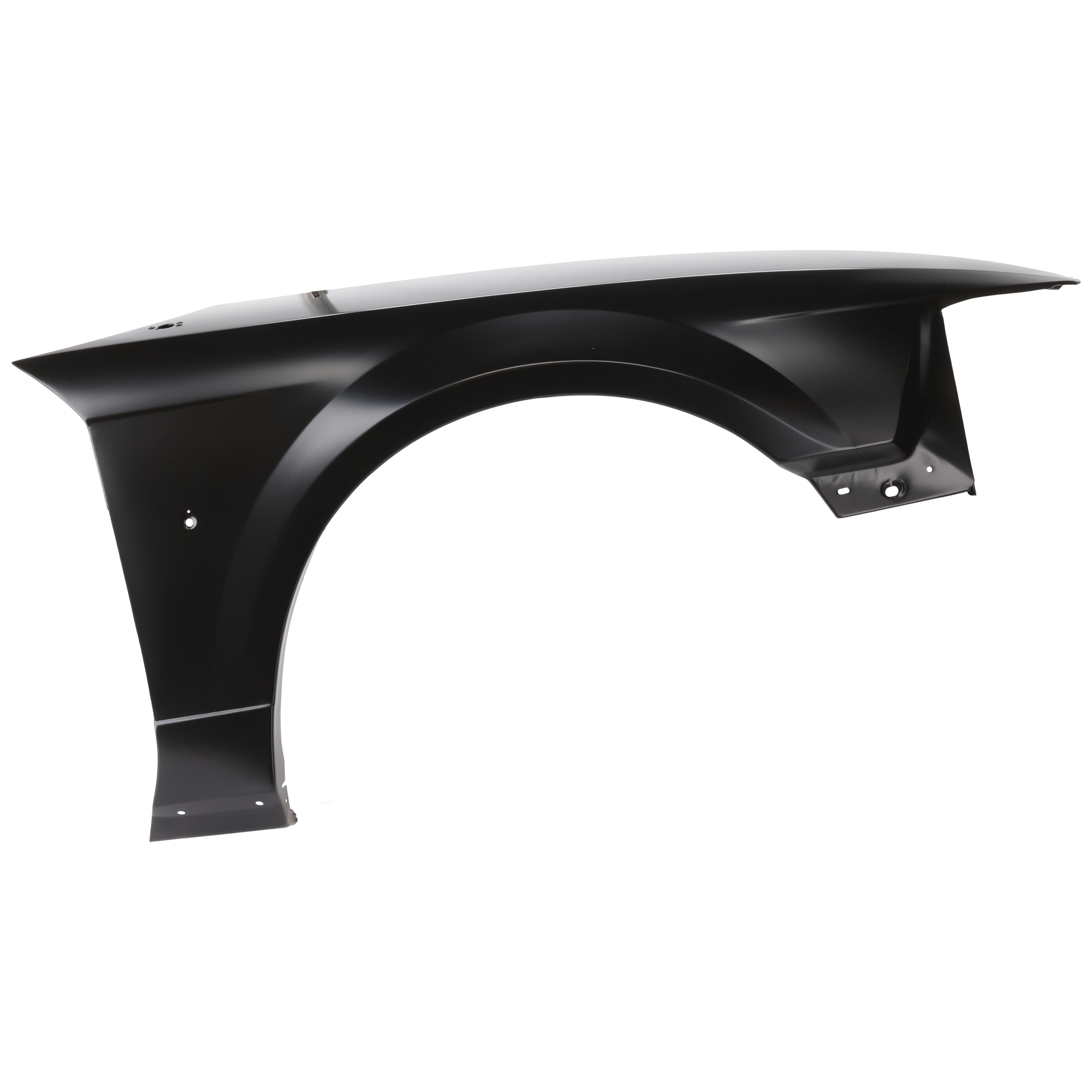 AM MUSTANG 10-14 FRONT FENDER LH Primed w Wheel Opening Molding Holes SKU REPF220114 Partslink FO1240282 OEM AR3Z16006B