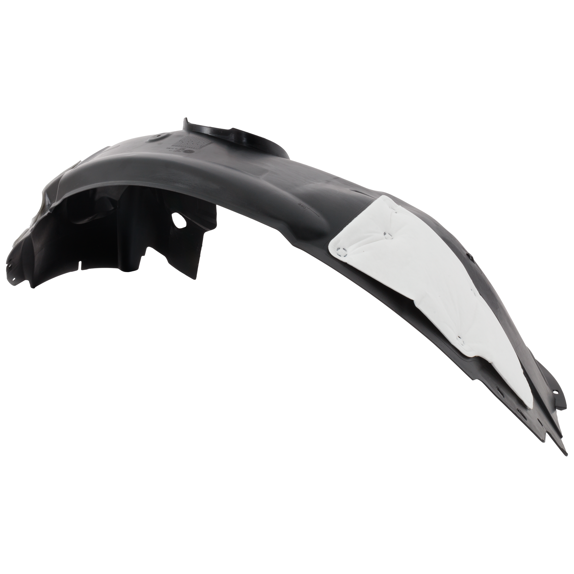 AM EDGE 15-18 FRONT FENDER LINER LH Polypropylene Injection From w Insulation Foam SE SEL Titanium Models CAPA SKU REPF222164Q Partslink FO1248177C OEM FT4Z16103E