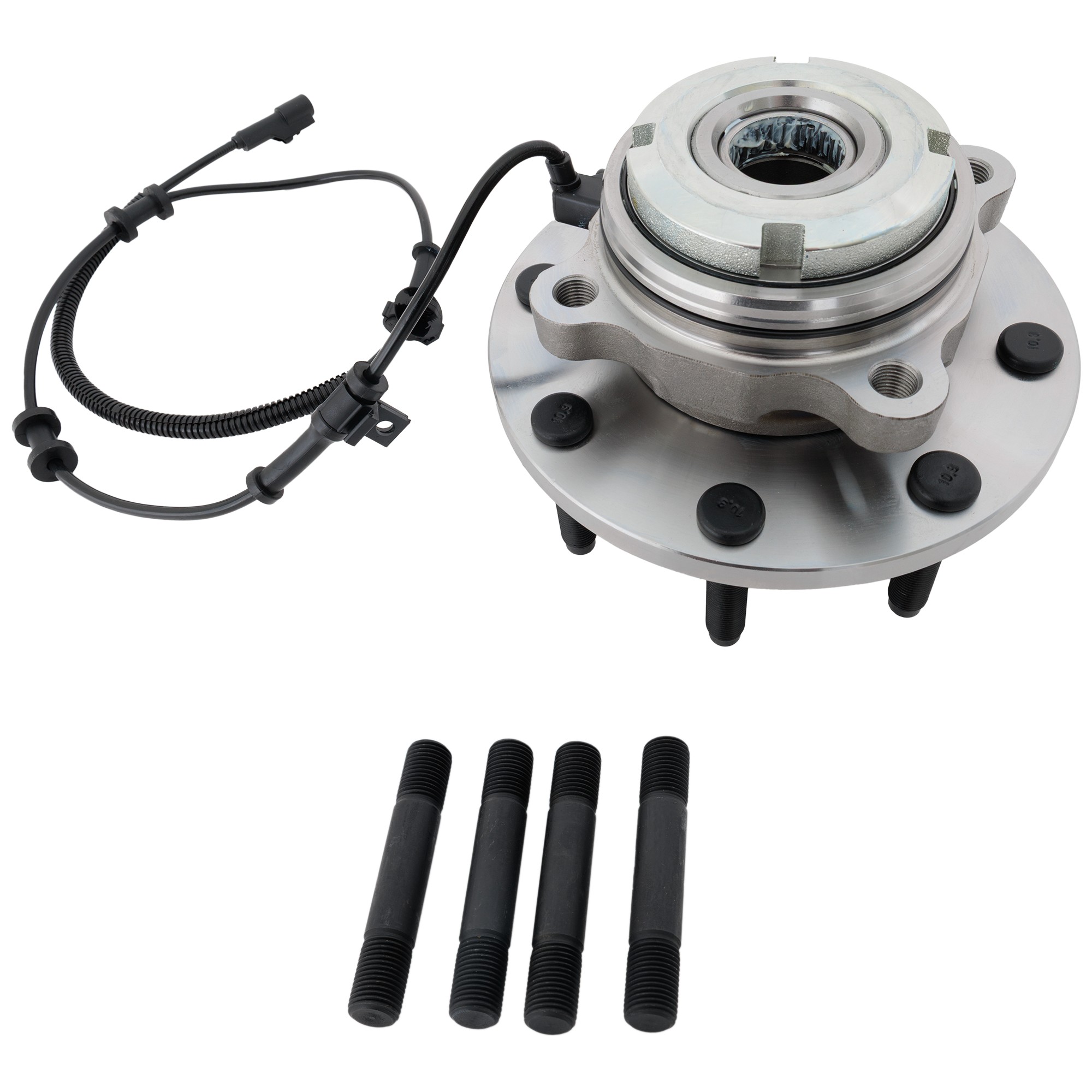 AM EXCURSION 00-05 F 250 SUPER DUTY 99-04 FRONT HUB ASSEMBLY RH=LH 8 Studs 8 x 6.69 in. Bolt Pattern 7.99 in. Flange Diameter Fine Thread Studs SKU REPF283714 OEM 102188-715056-7250166-40265002