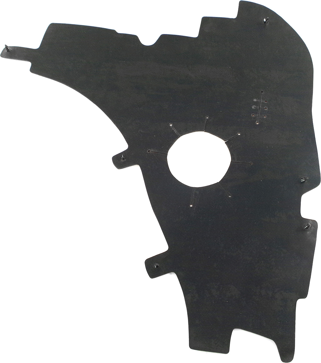 AM F 150-09-14 ENGINE SPLASH SHIELD LH Side Shield Under Cover All Cab Types SKU REPF310147 Partslink FO1228137 FO1228129 OEM BL3Z9E944A 9L3Z9E944B