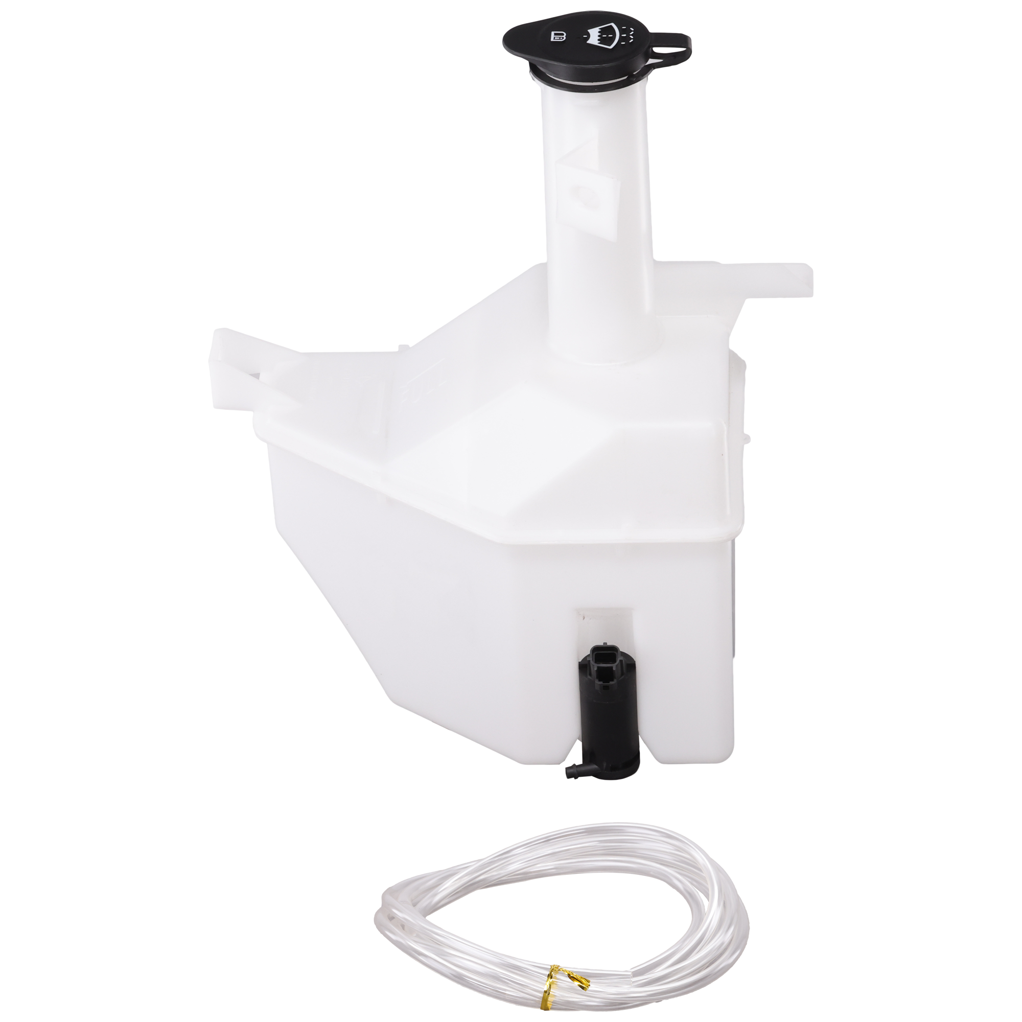 AM F SERIES SUPER DUTY 99-07 WASHER RESERVOIR Assy w Pump and Cap SKU REPF370507 Partslink FO1288182 OEM 7C3Z17618AA PFM