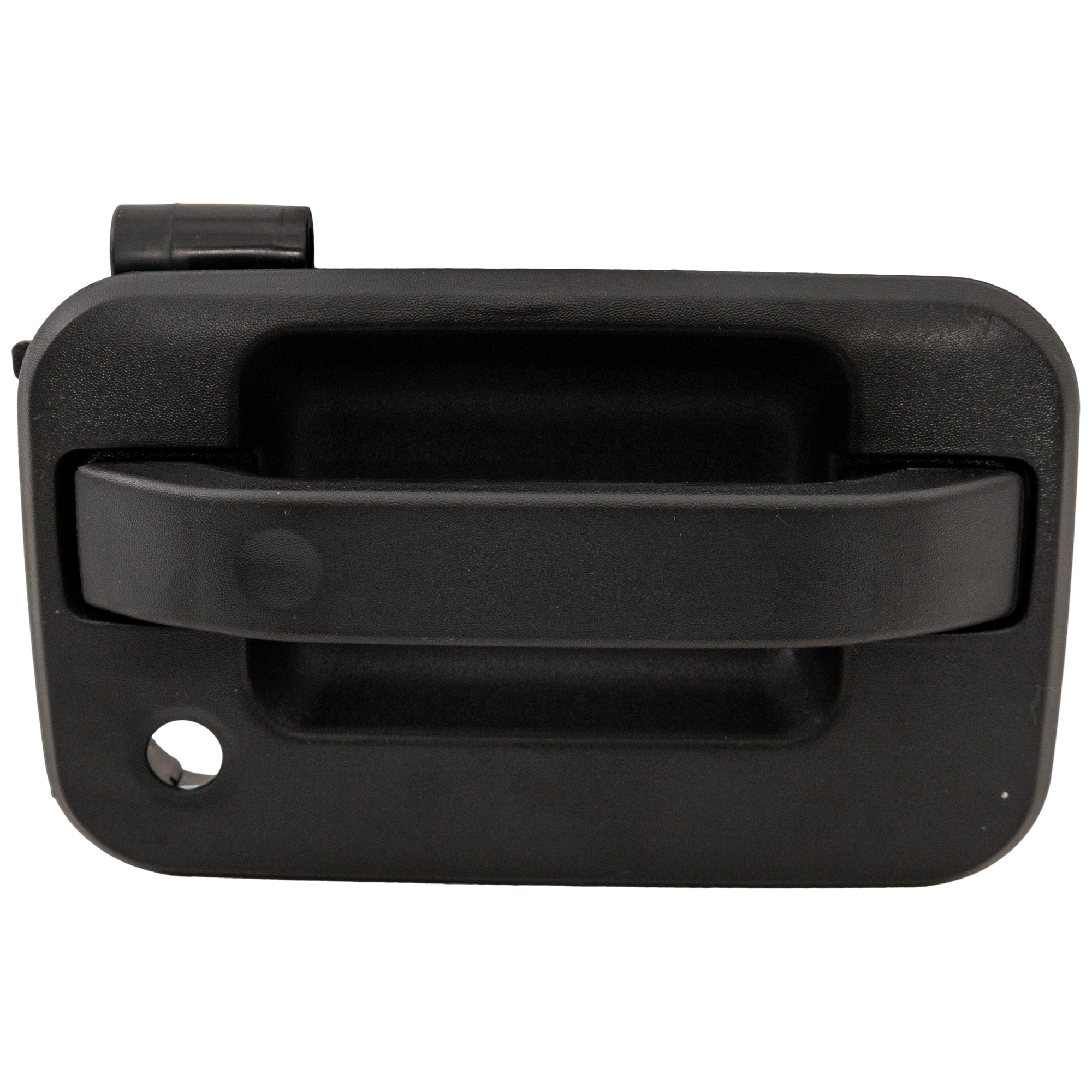 AM F 150-04-22 MARK LT 06-08 FRONT EXTERIOR DOOR HANDLE RH Textured Black w Keyhole w Plastic Connector SKU REPF462111 Partslink FO1311129 OEM CL3Z1522404BB CL3Z1522404BA