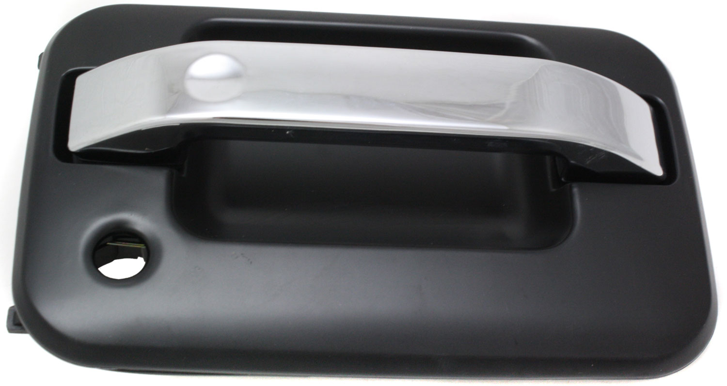 AM F 150-04-14 MARK LT 06-08 FRONT EXTERIOR DOOR HANDLE RH Chrome Lever Smooth Black Housing w Keyhole w Plastic Connector SKU REPF462115 OEM CL3Z1522404AB PFM