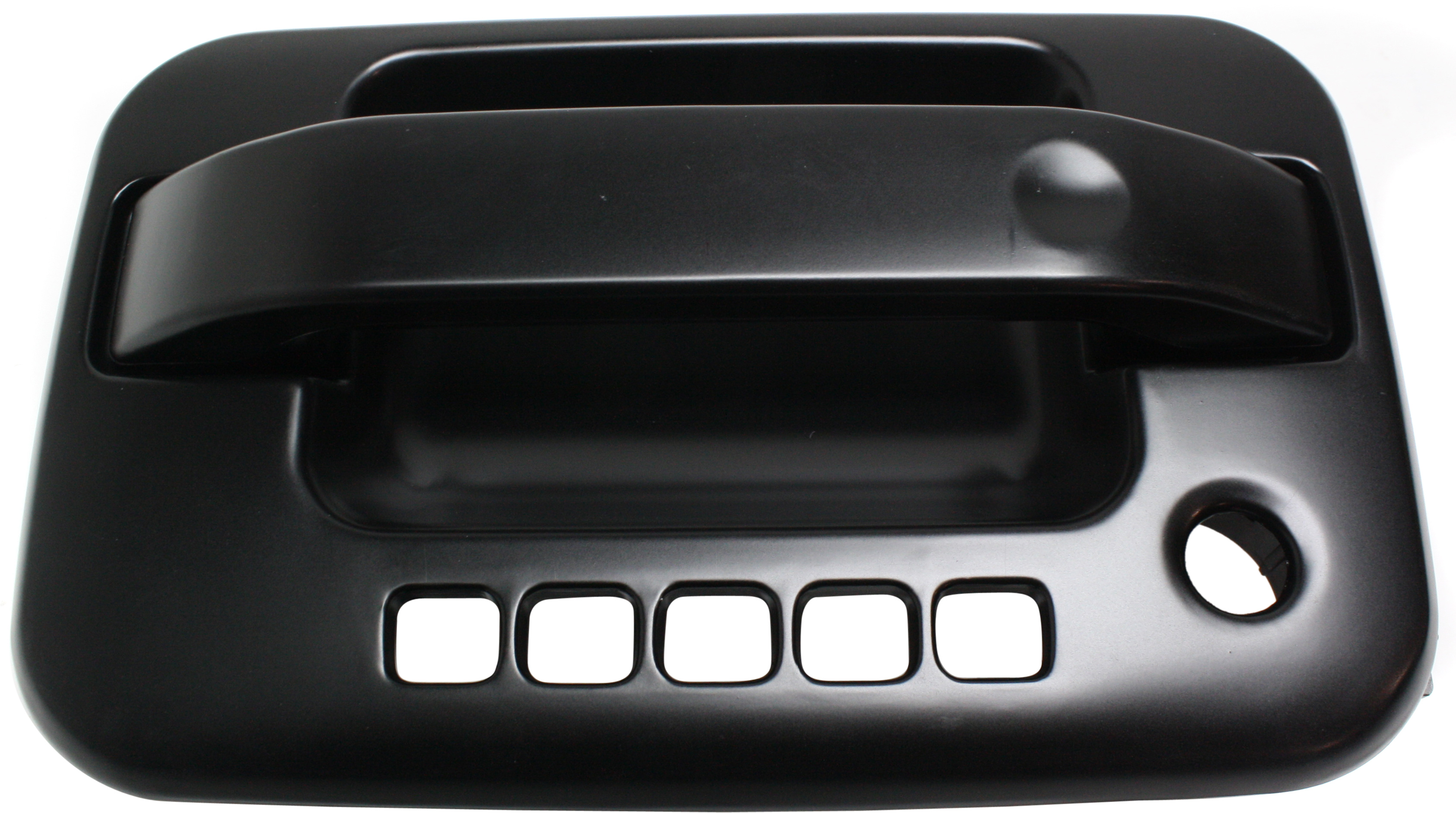 AM F 150-04-22 MARK LT 06-08 FRONT EXTERIOR DOOR HANDLE LH Primed Black w Keyhole and Keypad SKU REPF462128 OEM 7L3Z1522405CBPTM