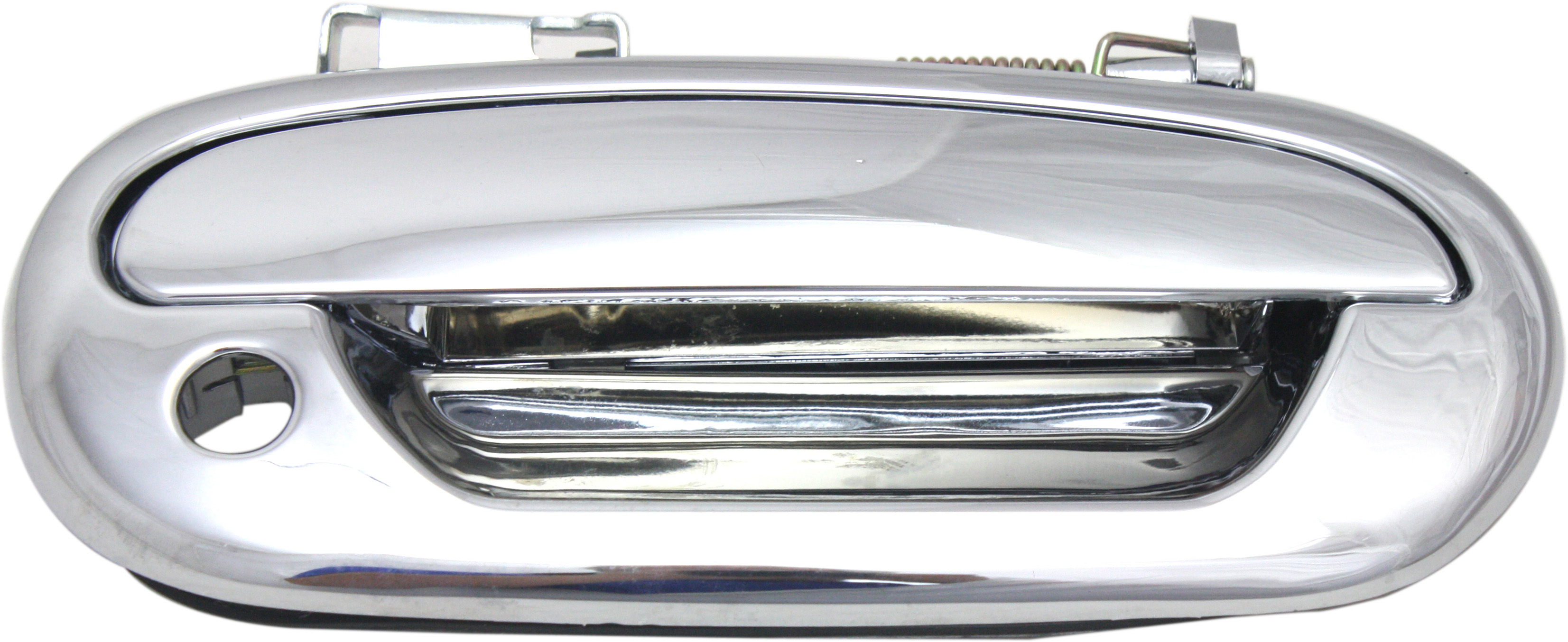 AM F SERIES 97-04 EXPEDITION 97-02 FRONT EXTERIOR DOOR HANDLE RH All Chrome w Keyhole SKU REPF462317C Partslink FDH010034 OEM YL3Z1522404AAA PFM