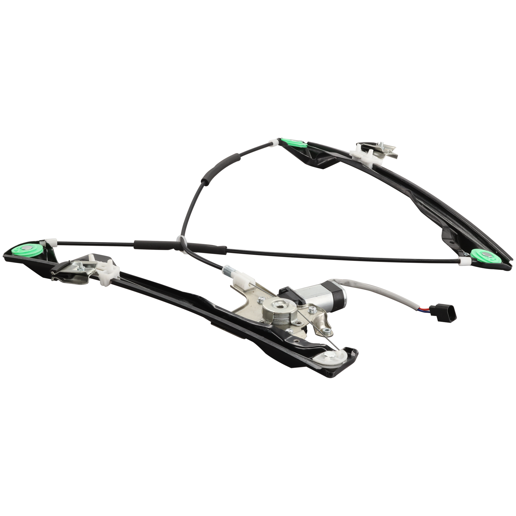 AM FOCUS 00-07 FRONT WINDOW REGULATOR LH Power w Motor 3 Door Hatchback 2 Pins SKU REPF462956 Partslink FO1350167 OEM 6S4Z6123201BB