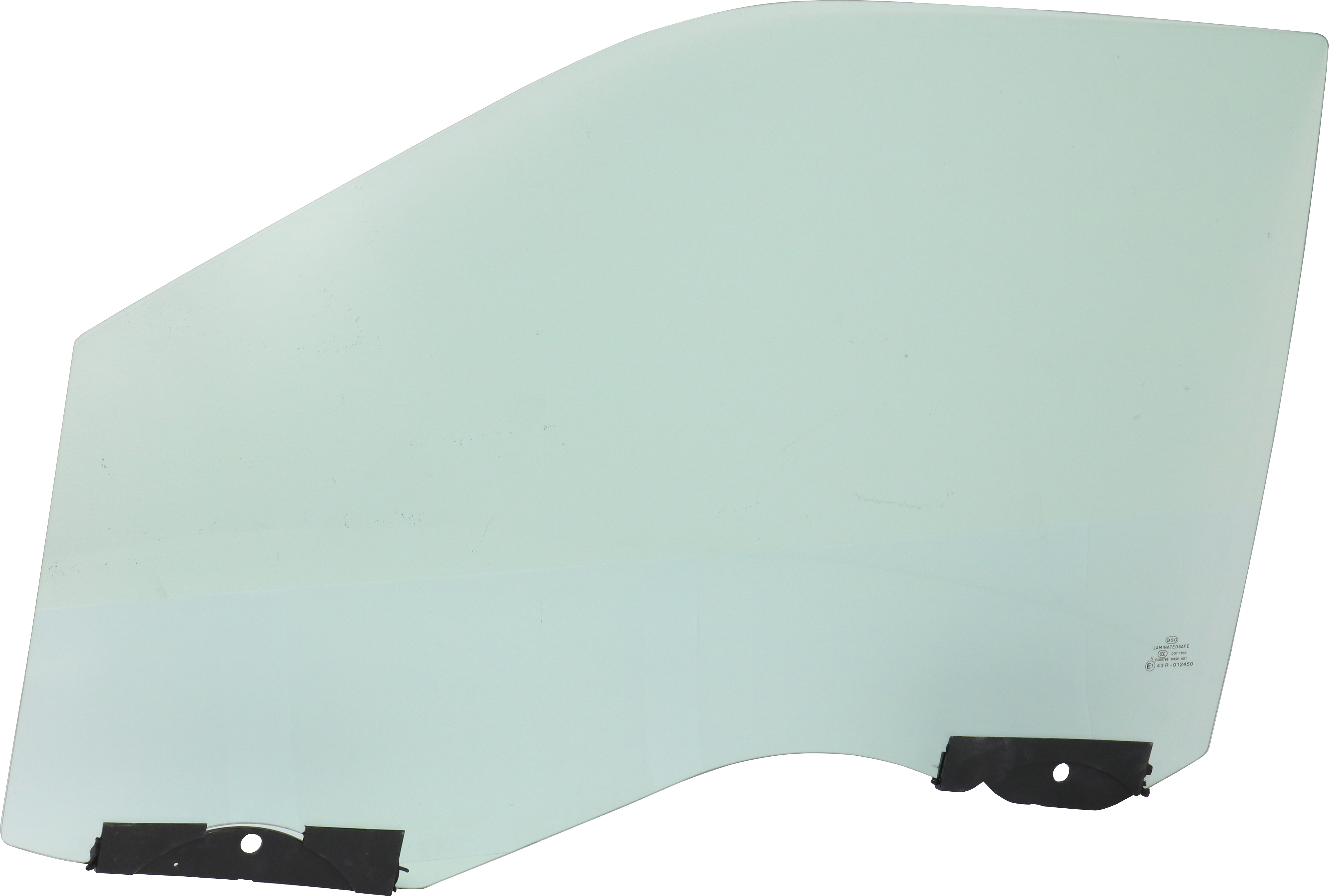 AM F 150-15-18 FRONT DOOR GLASS LH Green Tint w Clips Laminated SKU REPF480142 OEM FL3Z1521411A DD12394GTYN