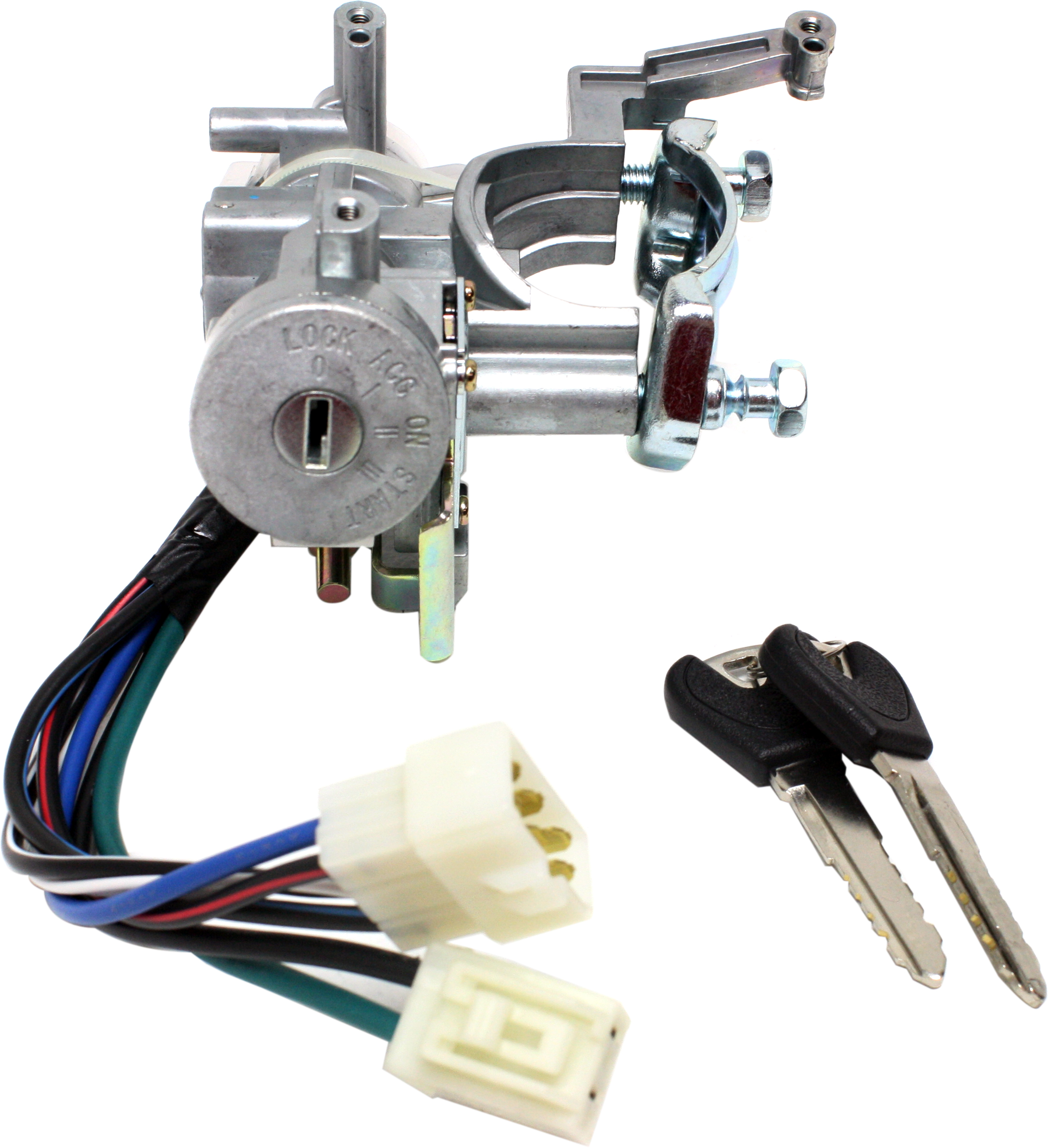 AM ESCORT 97-03 IGNITION LOCK CYLINDER Silver 8 Male and Female Blade Type Terminals SKU REPF503906 OEM F7CZ11572AA 88922114