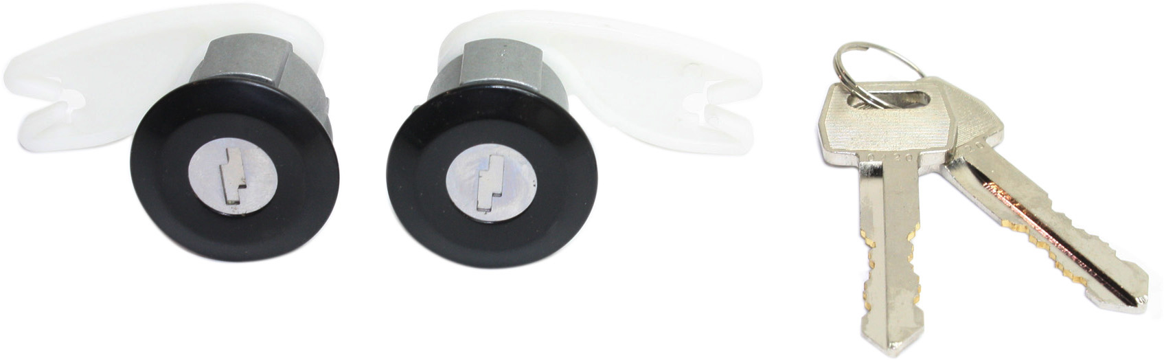 AM EXPLORER 91-03 F SERIES PICKUP 96-97 DOOR LOCK CYLINDER Black Set of 2 SKU REPF545602 OEM 531620-89056758-9D1046 C545 DL